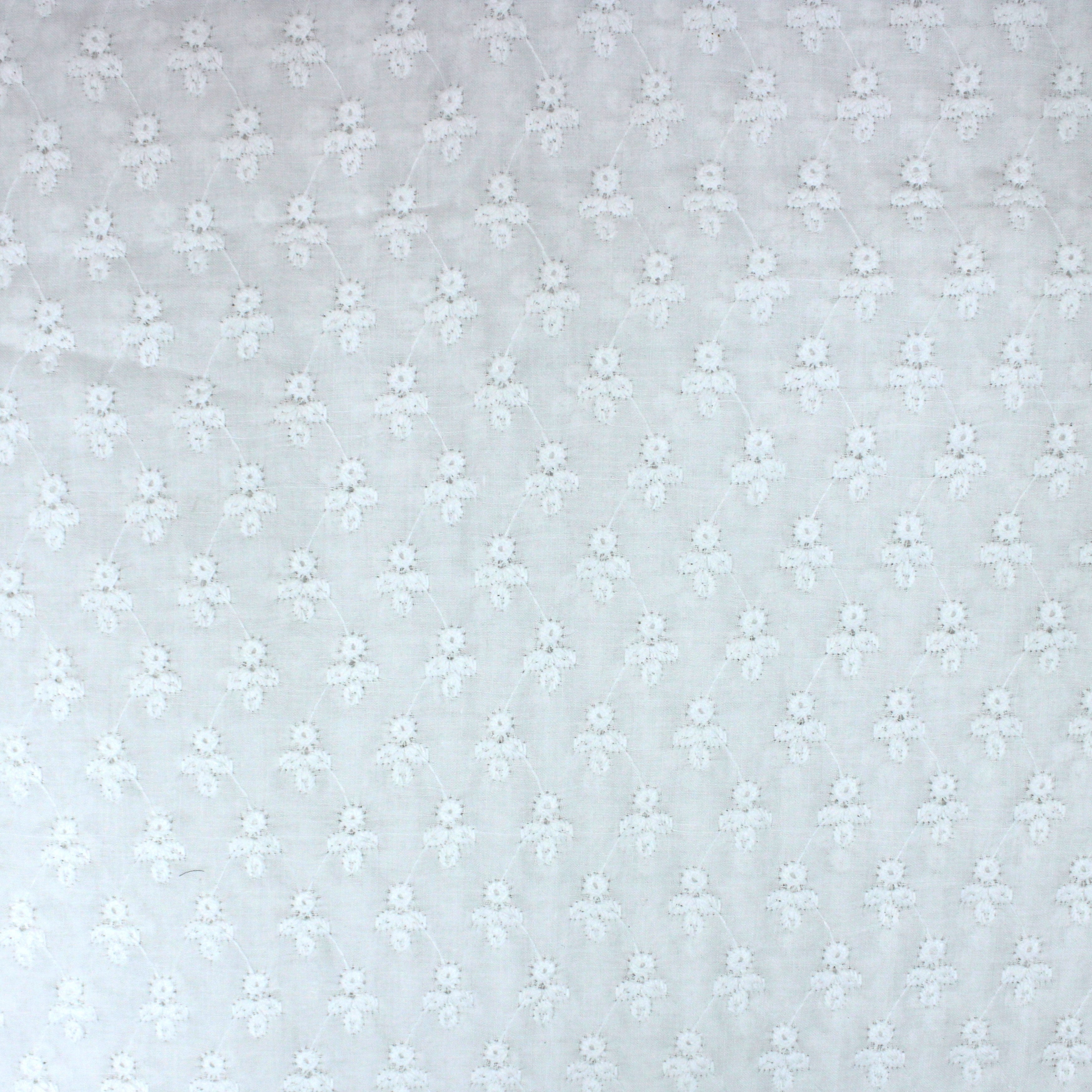 3 Metre Broderie Anglaise Cotton - 45" Wide - White