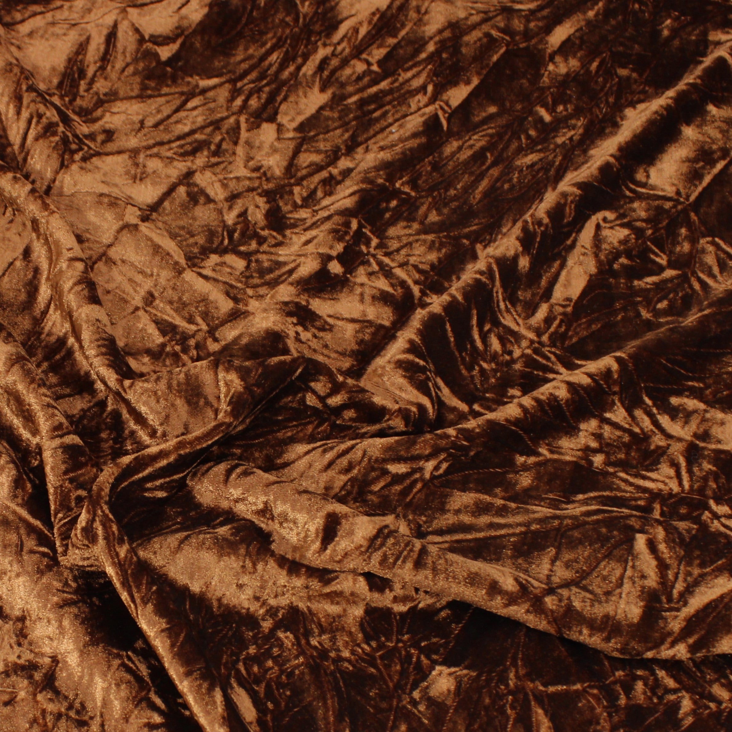 Crushed velvet, 'BROWN' - 55" Wide (3 Metres)