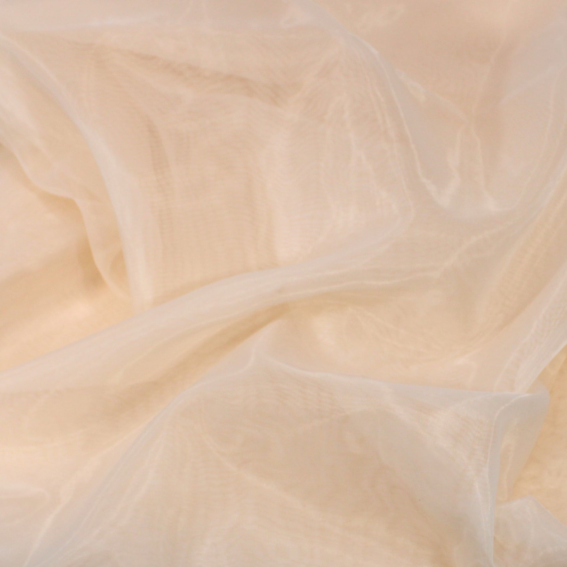 Plain Organza, 'PEACH' - 55" Wide (3 Metres)