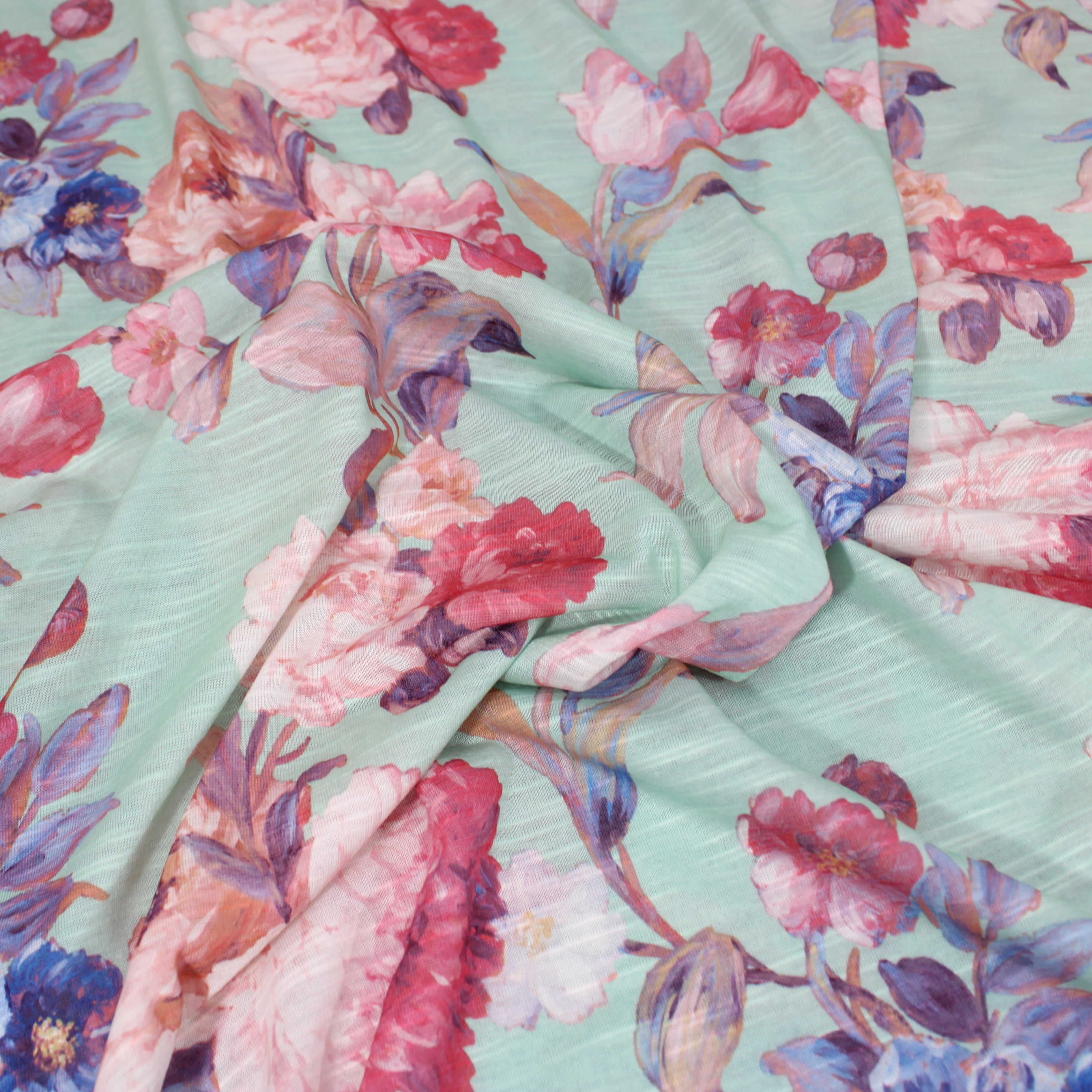 Printed Jersey, 'BLOSSOM' - 55" Wide (3 Metres)