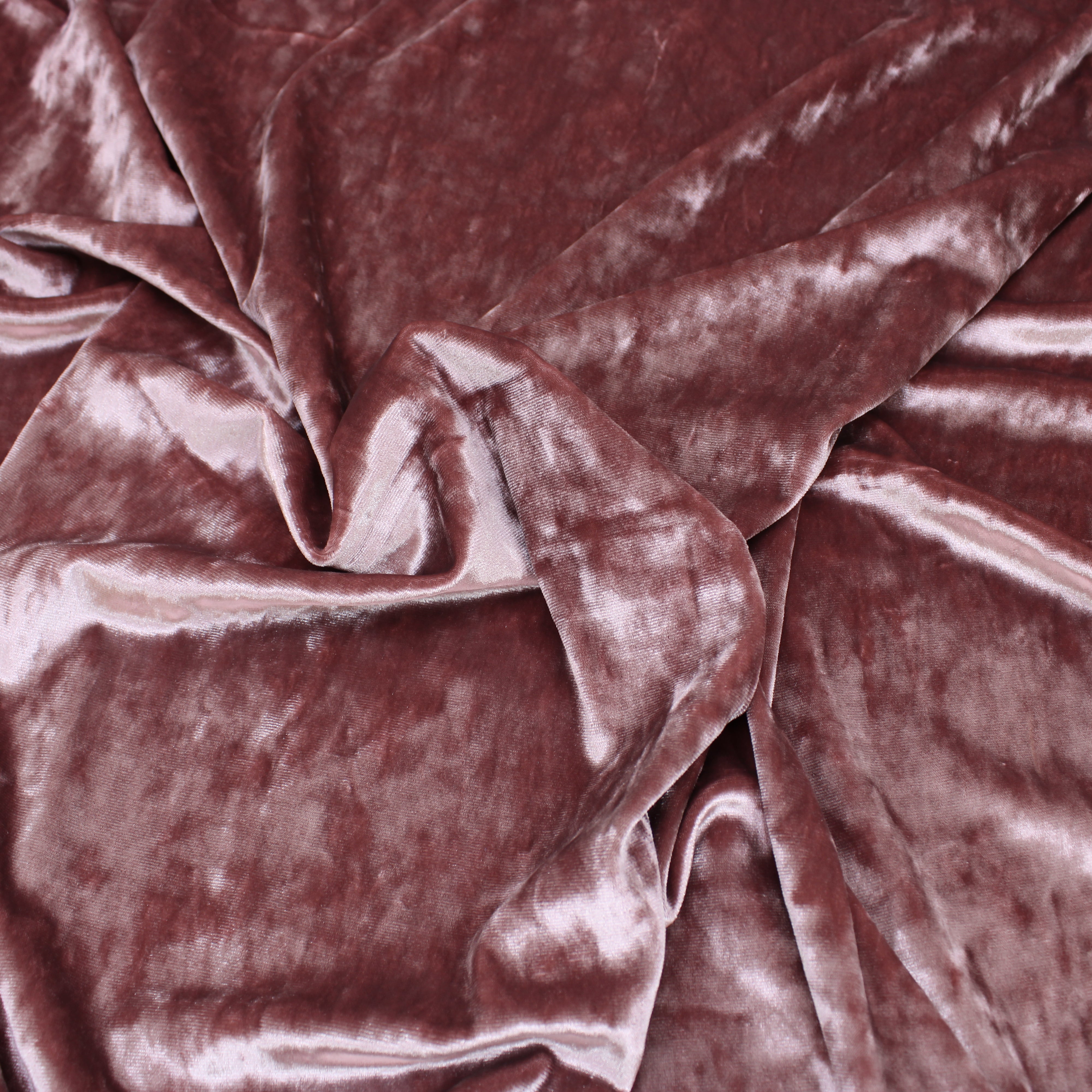 3 Metres, Crushed Spandex velvet, 'Lilac' - 55" Wide