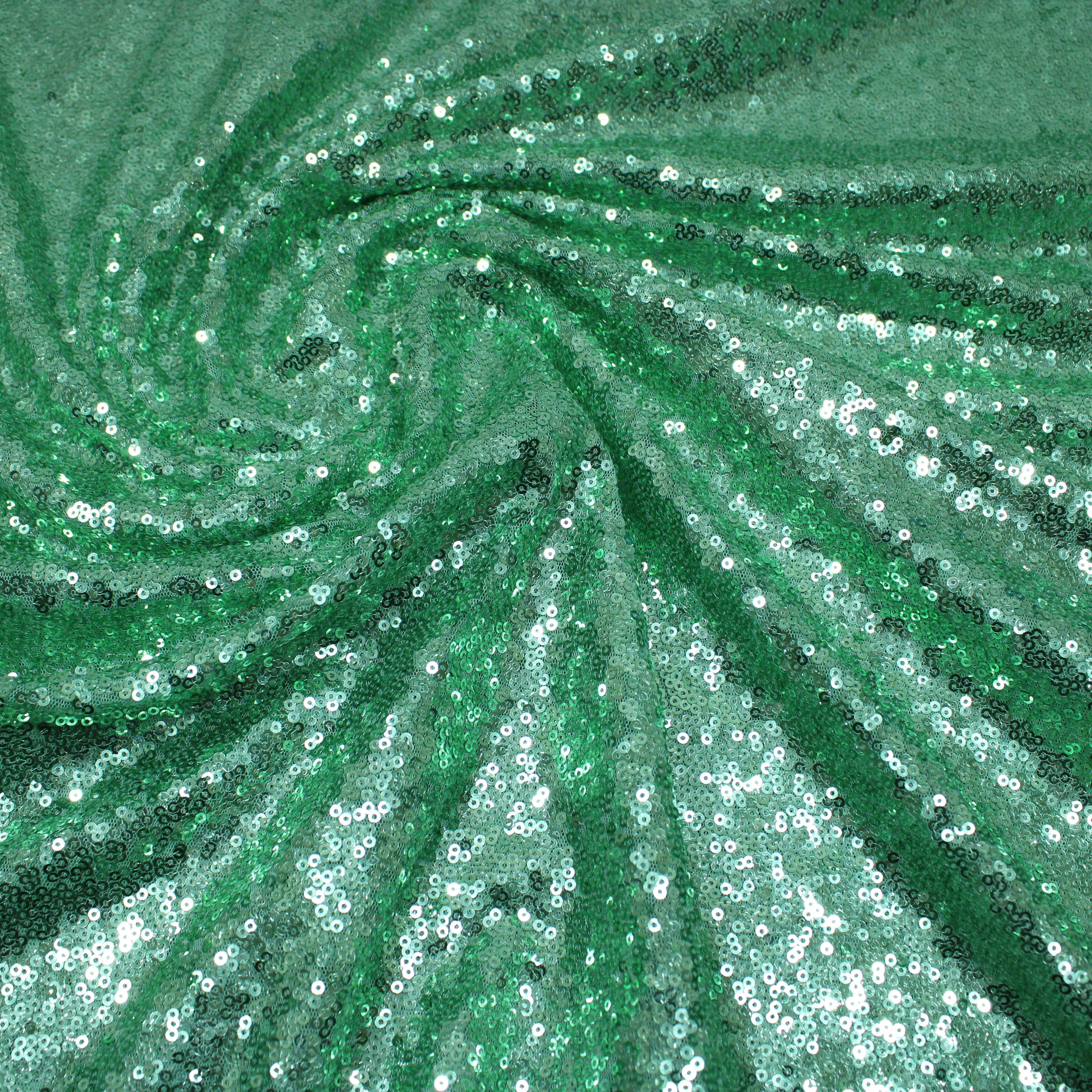 3 Metres - Luxurious Sequins On Net - 55" Wide - Green