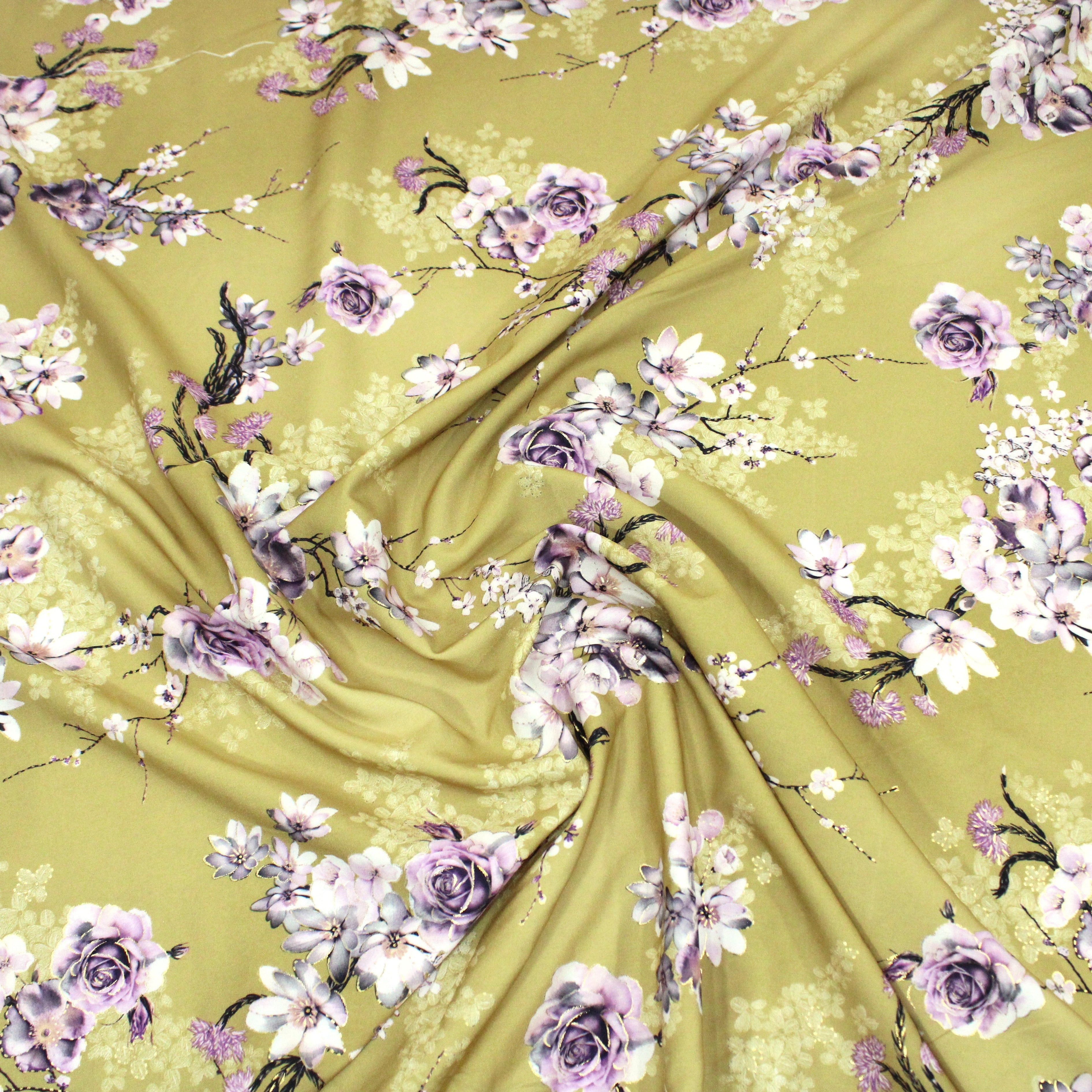 3 Metre, Dressmaking Matt Satin,- 55" Wide- Gold