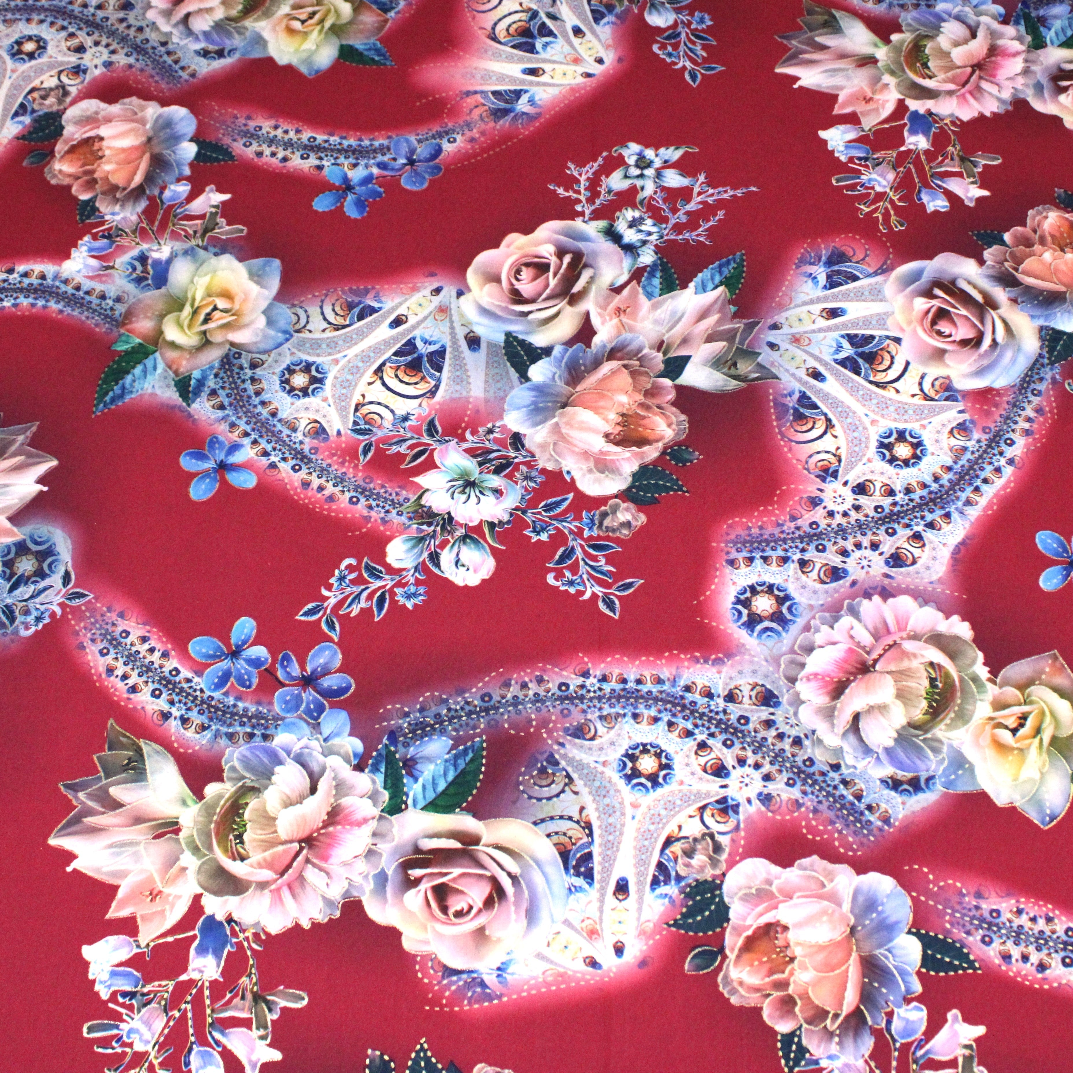 3 Metre, Dressmaking Matt Satin,- 55" Wide- Red