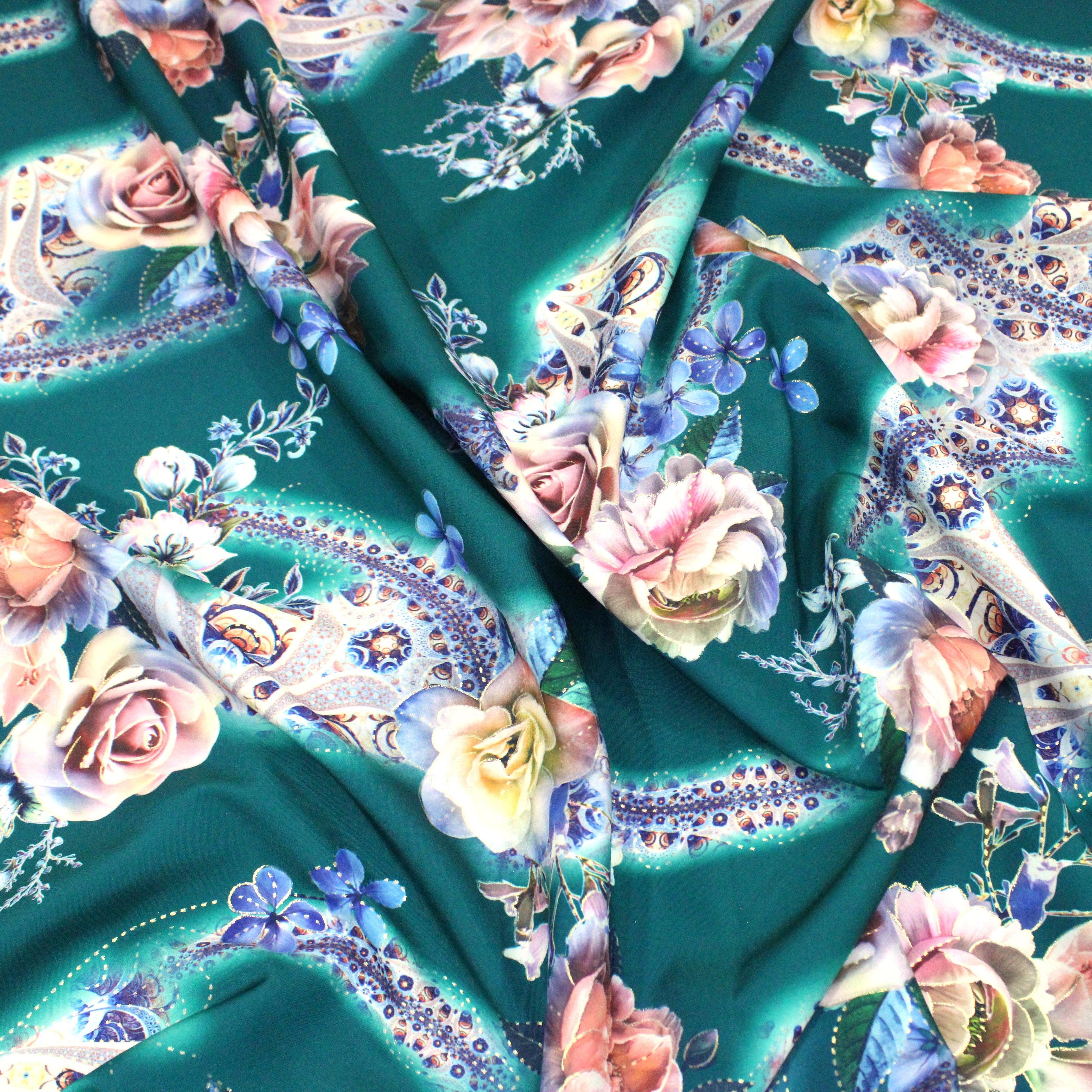 3 Metre, Dressmaking Matt Satin,- 55" Wide- Emerald