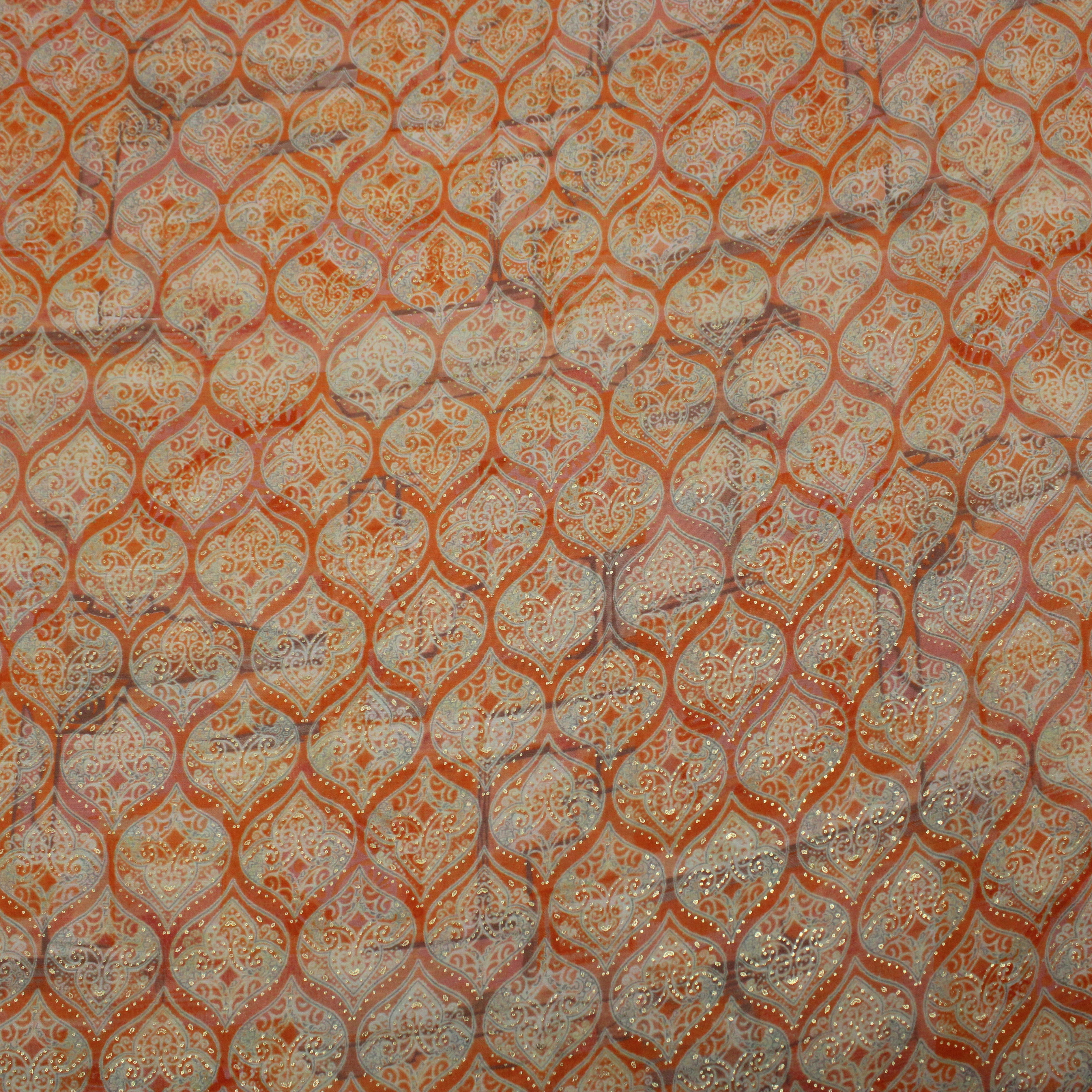 Digital Roman Silk, 'Orange' -45" Wide (3 Metres)