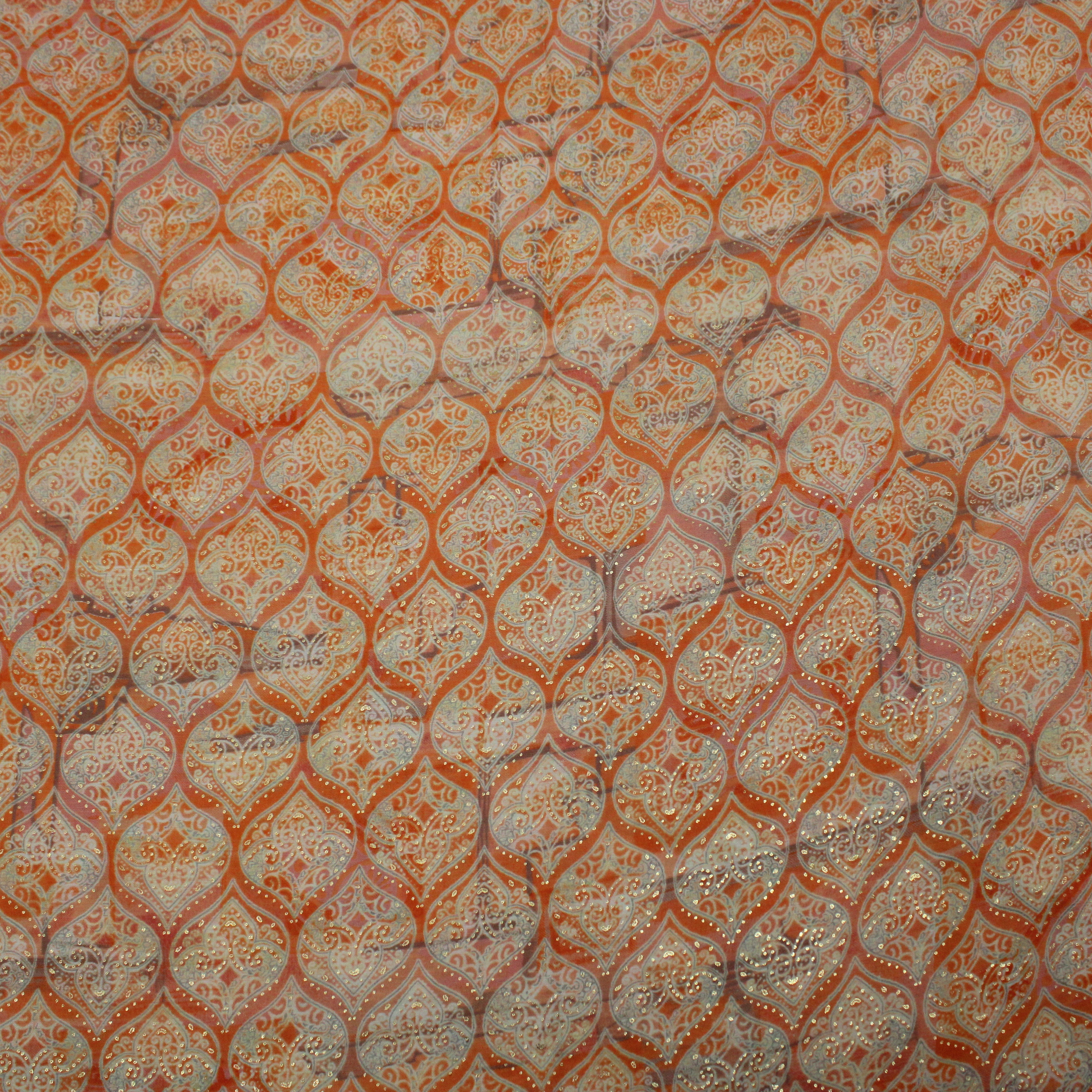 Digital Roman Silk, 'Orange' -45" Wide (3 Metres)