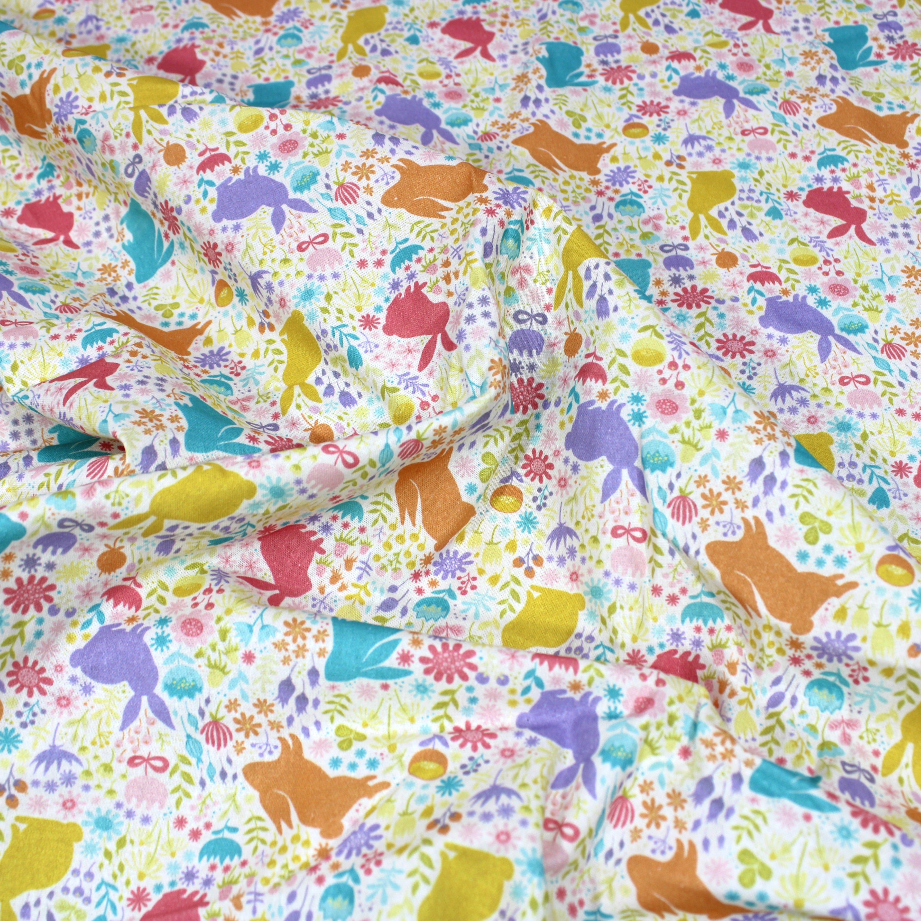 Premium Easter Fabric Range 100% Quilting Cotton- 45" Wide (Easter Bunny) (Per Metre)