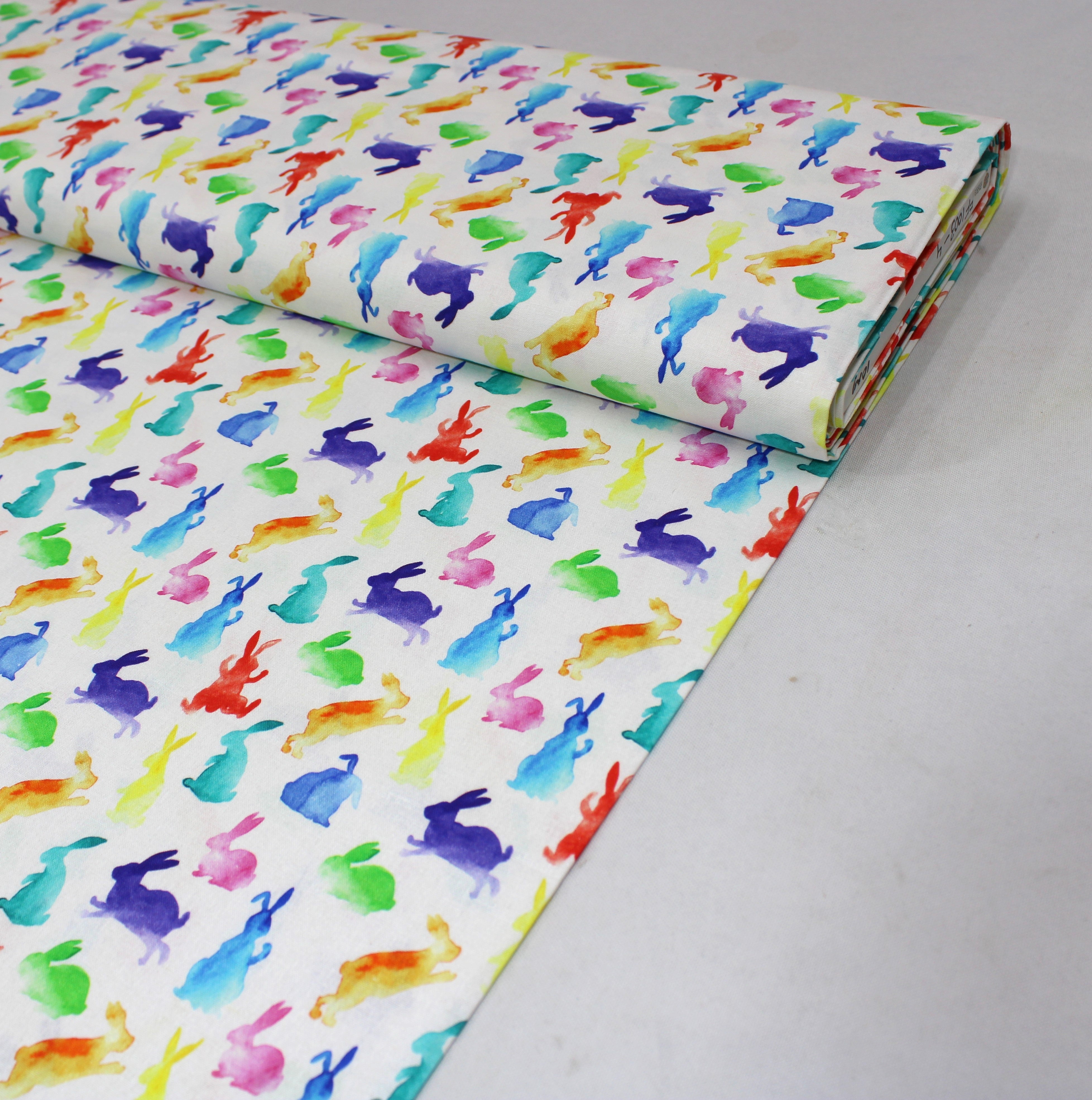Premium Easter Fabric Range 100% Quilting Cotton- 45" Wide (Rainbow) (Per Metre)