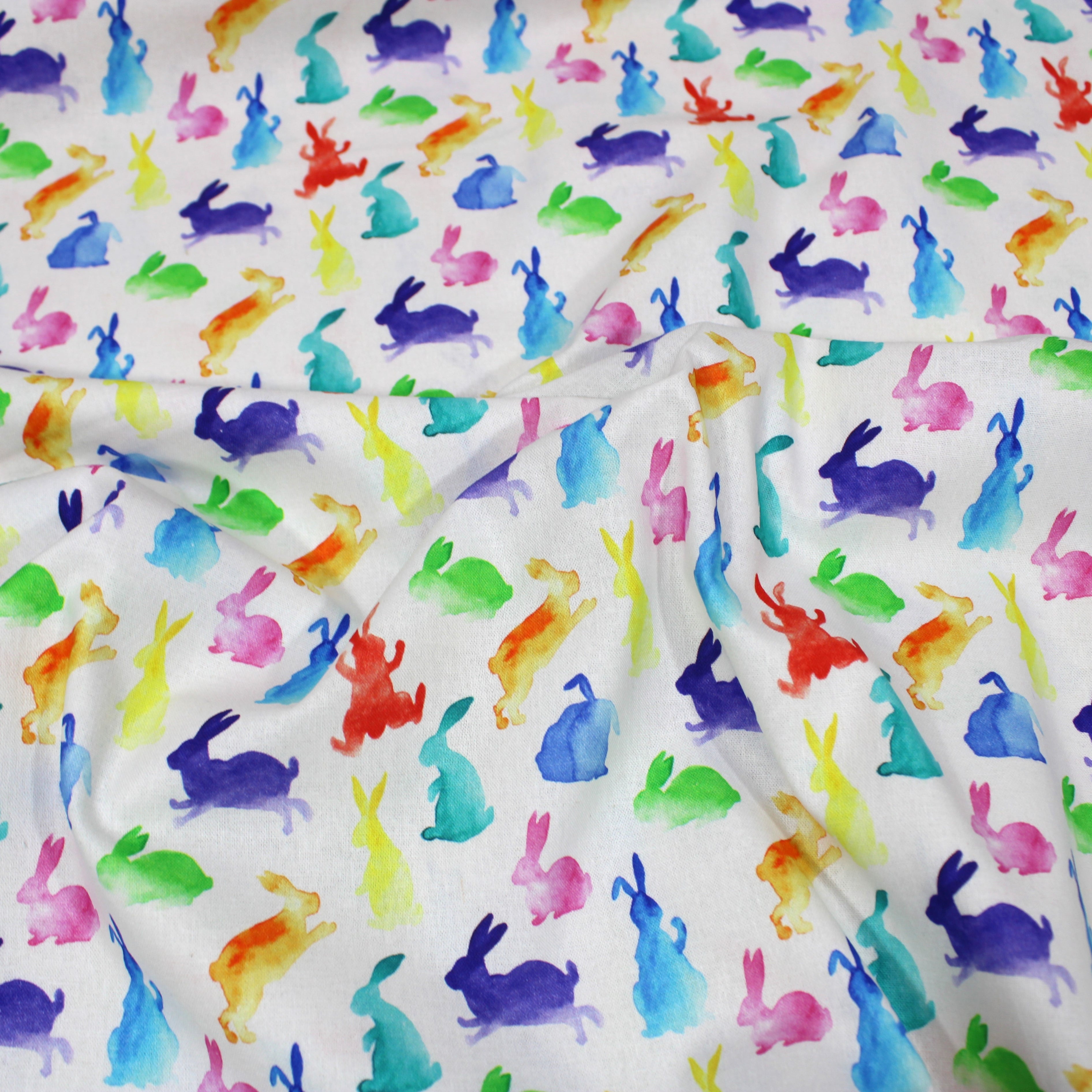 Premium Easter Fabric Range 100% Quilting Cotton- 45" Wide (Rainbow) (Per Metre)