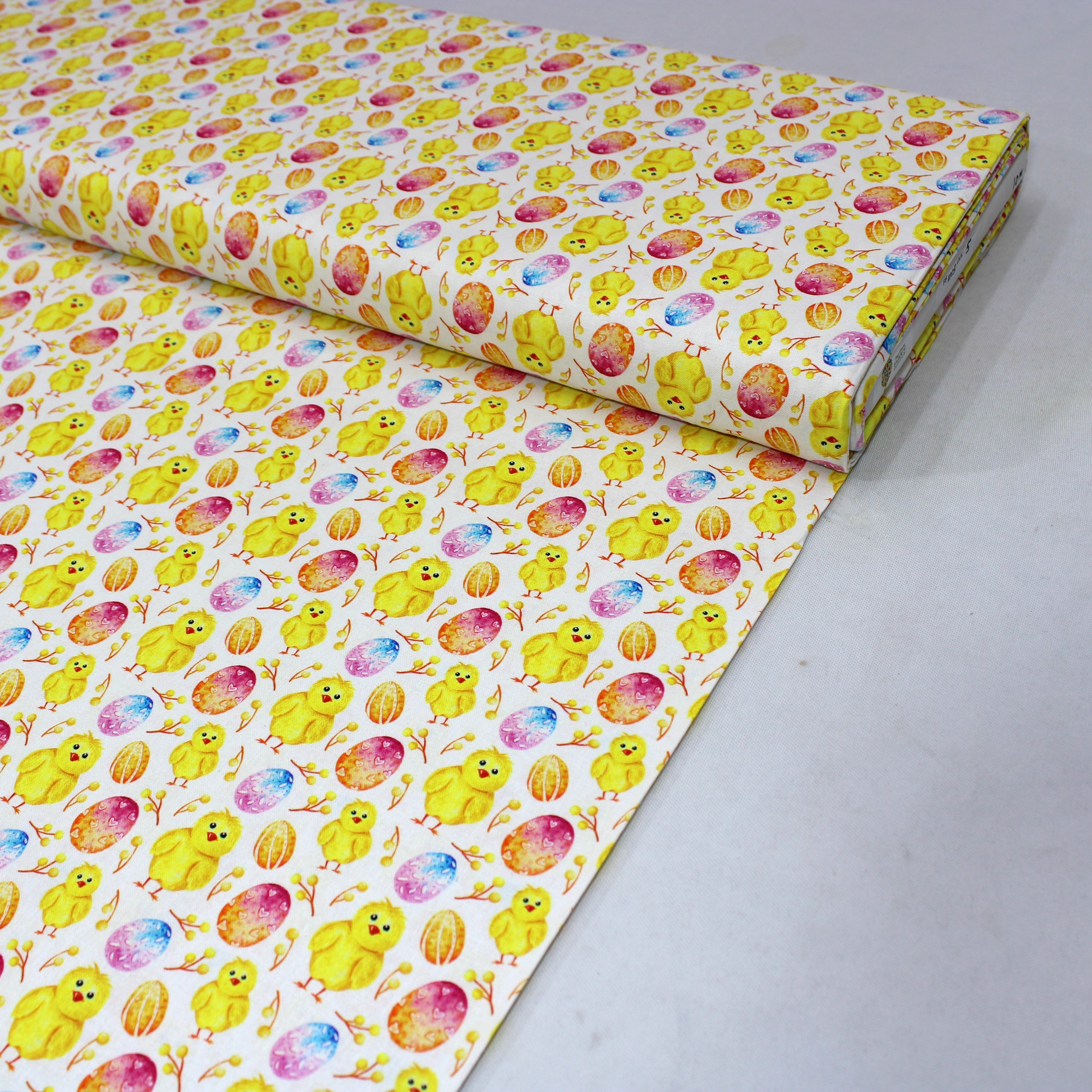 Premium Easter Fabric Range 100% Quilting Cotton- 45" Wide (Chicks) (Per Metre)