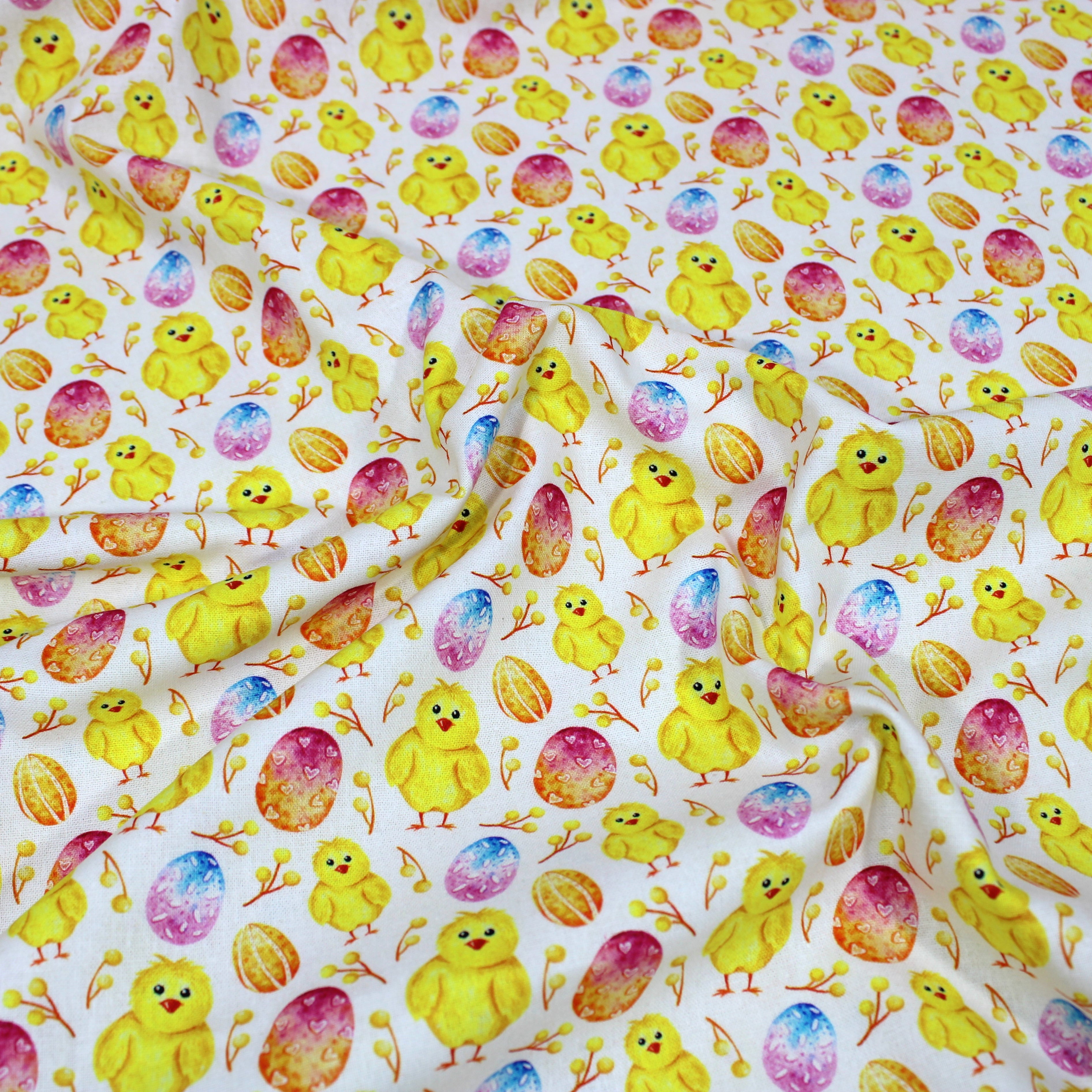 Premium Easter Fabric Range 100% Quilting Cotton- 45" Wide (Chicks) (Per Metre)