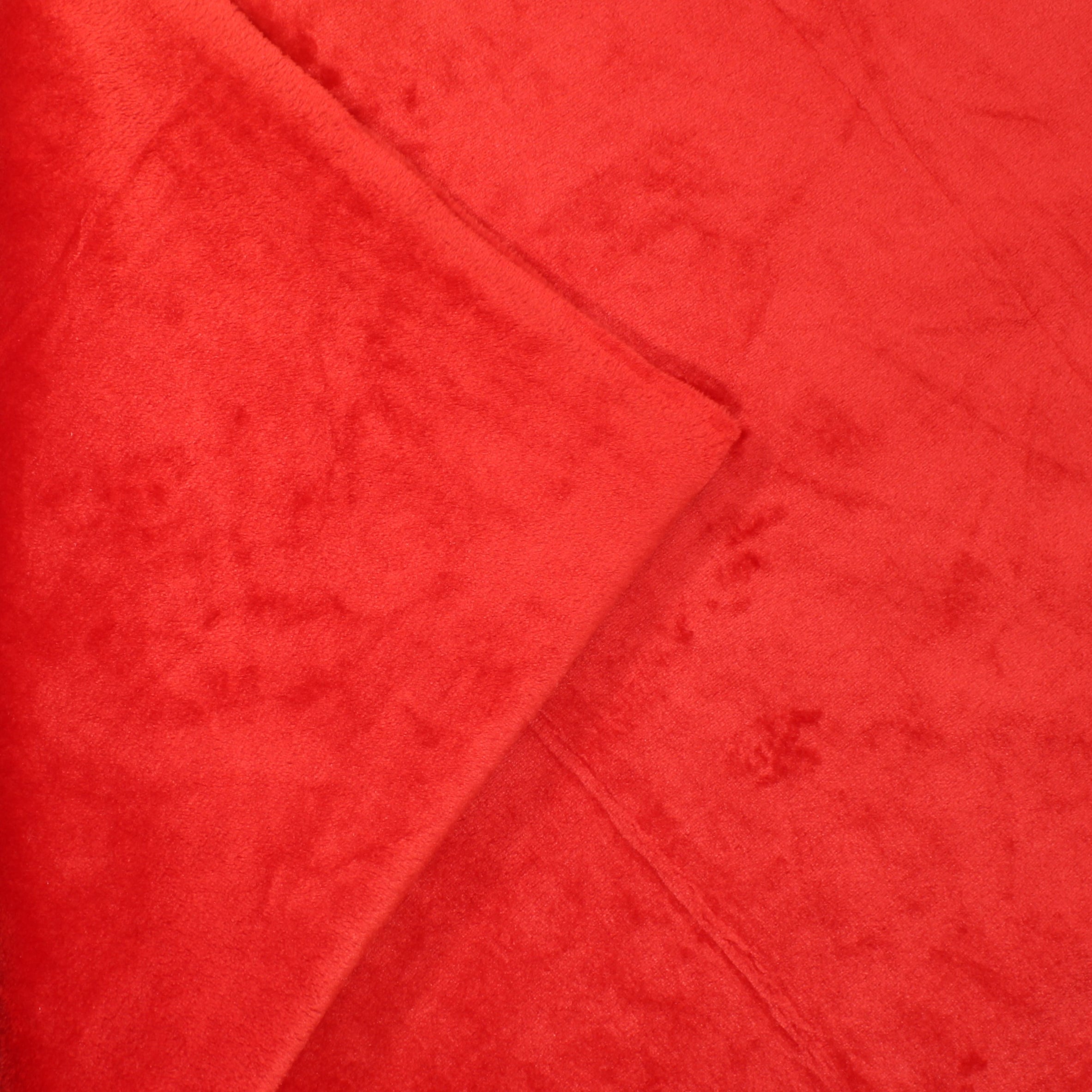 3 Metres, Ultra Soft Cuddle Fleece, 'RED' -55" Wide