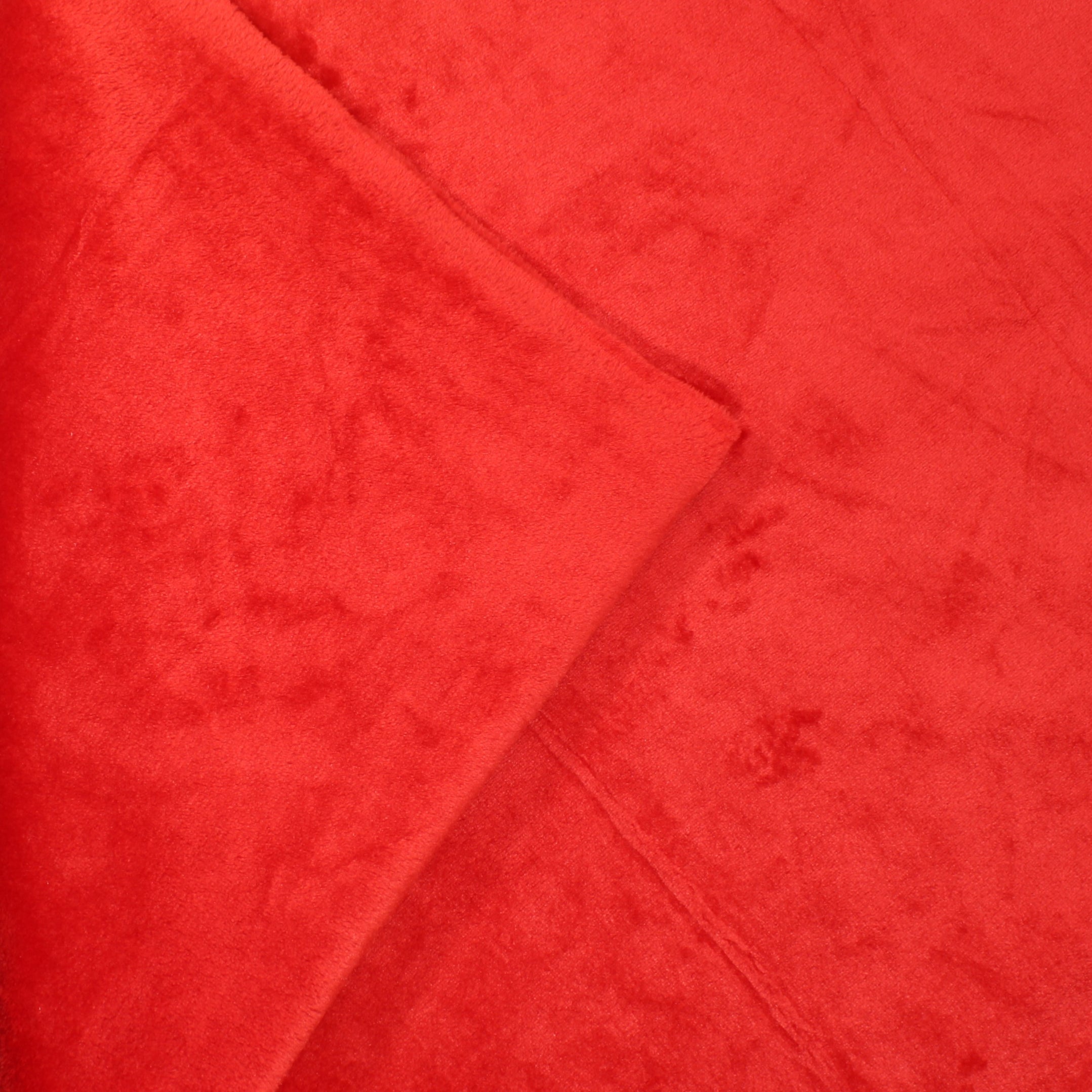 3 Metres, Ultra Soft Cuddle Fleece, 'RED' -55" Wide