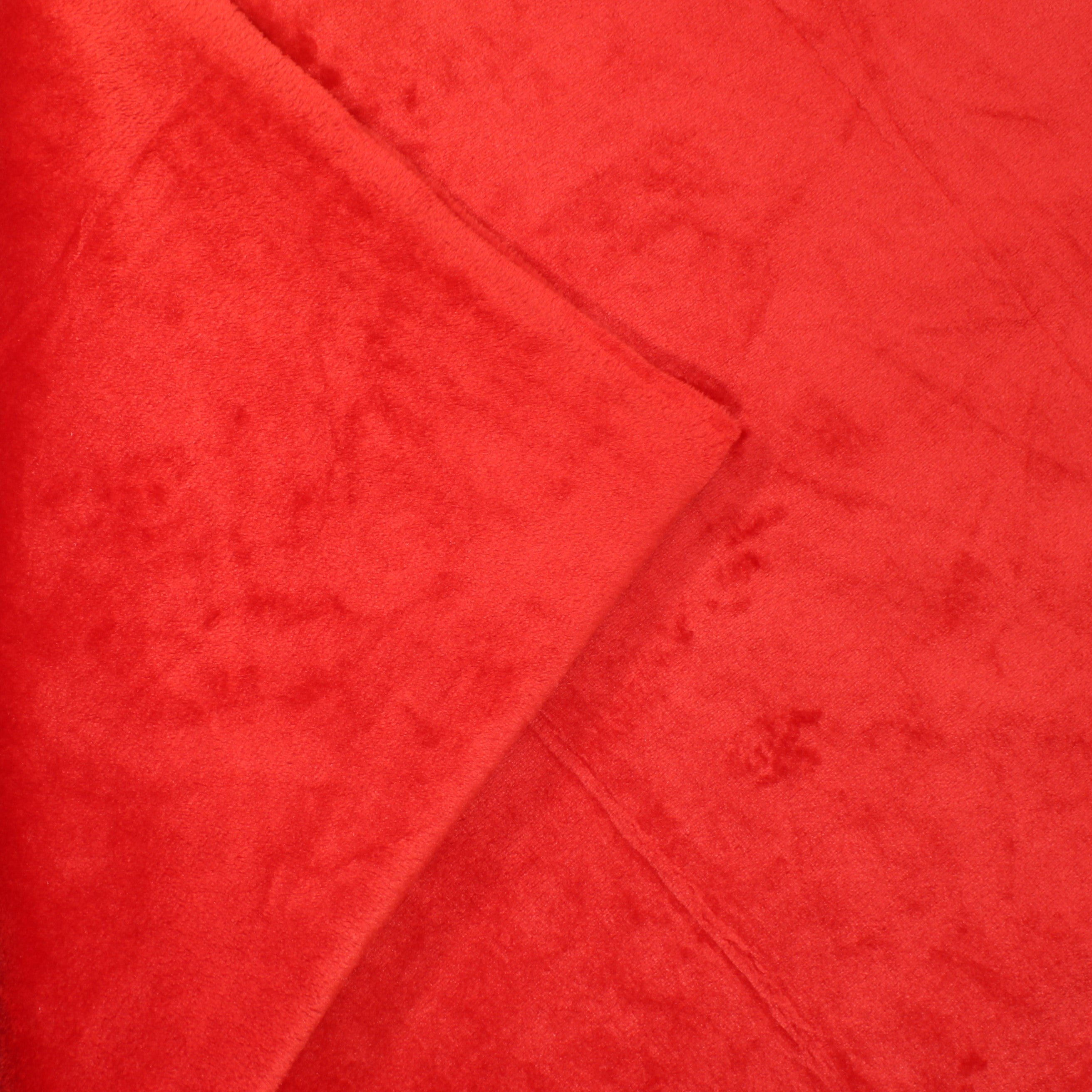 3 Metres, Ultra Soft Cuddle Fleece, 'RED' -55" Wide