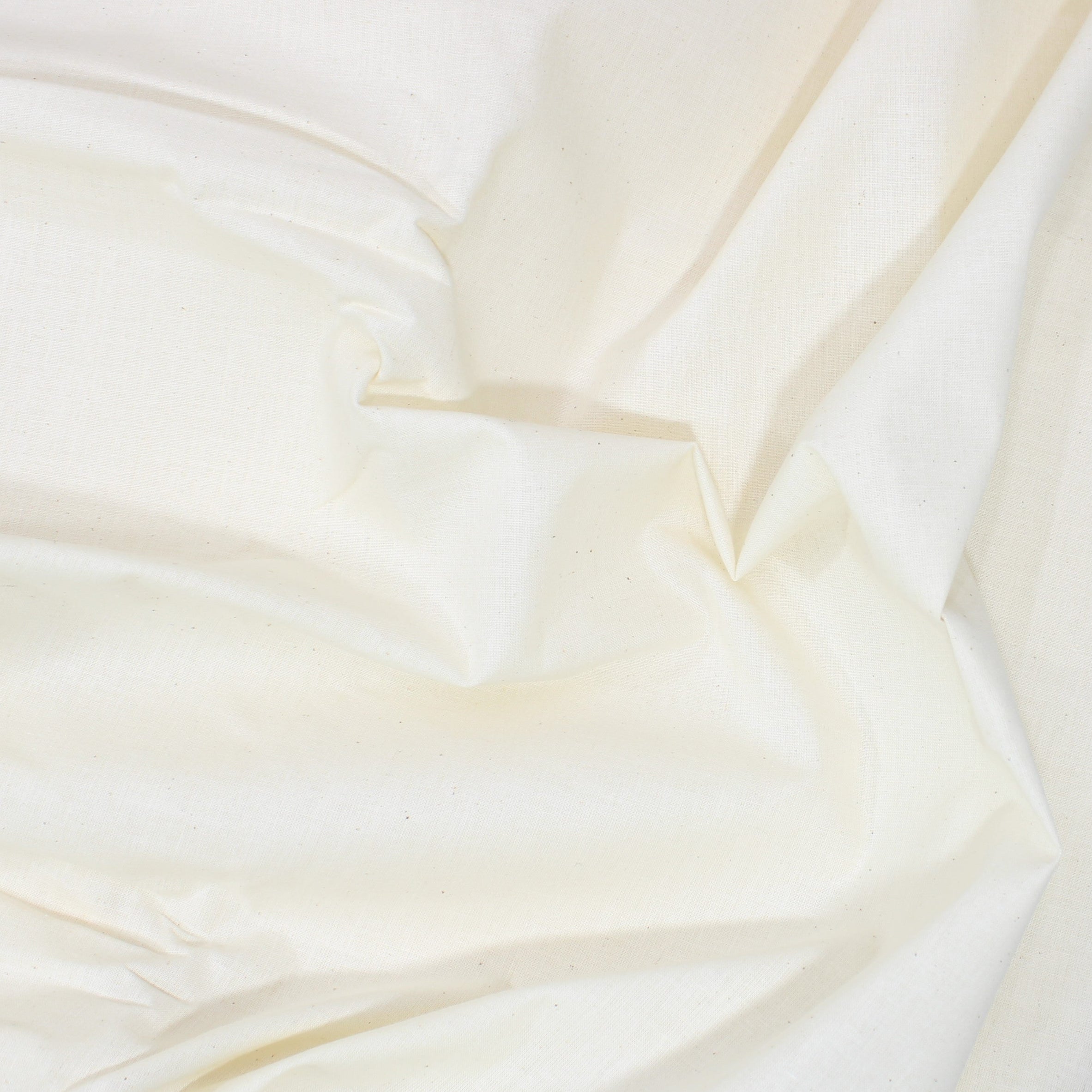 5 Metres, 100% Cotton Medium Weight Calico Fabric 'NATRUAL CREAM' -60" Wide