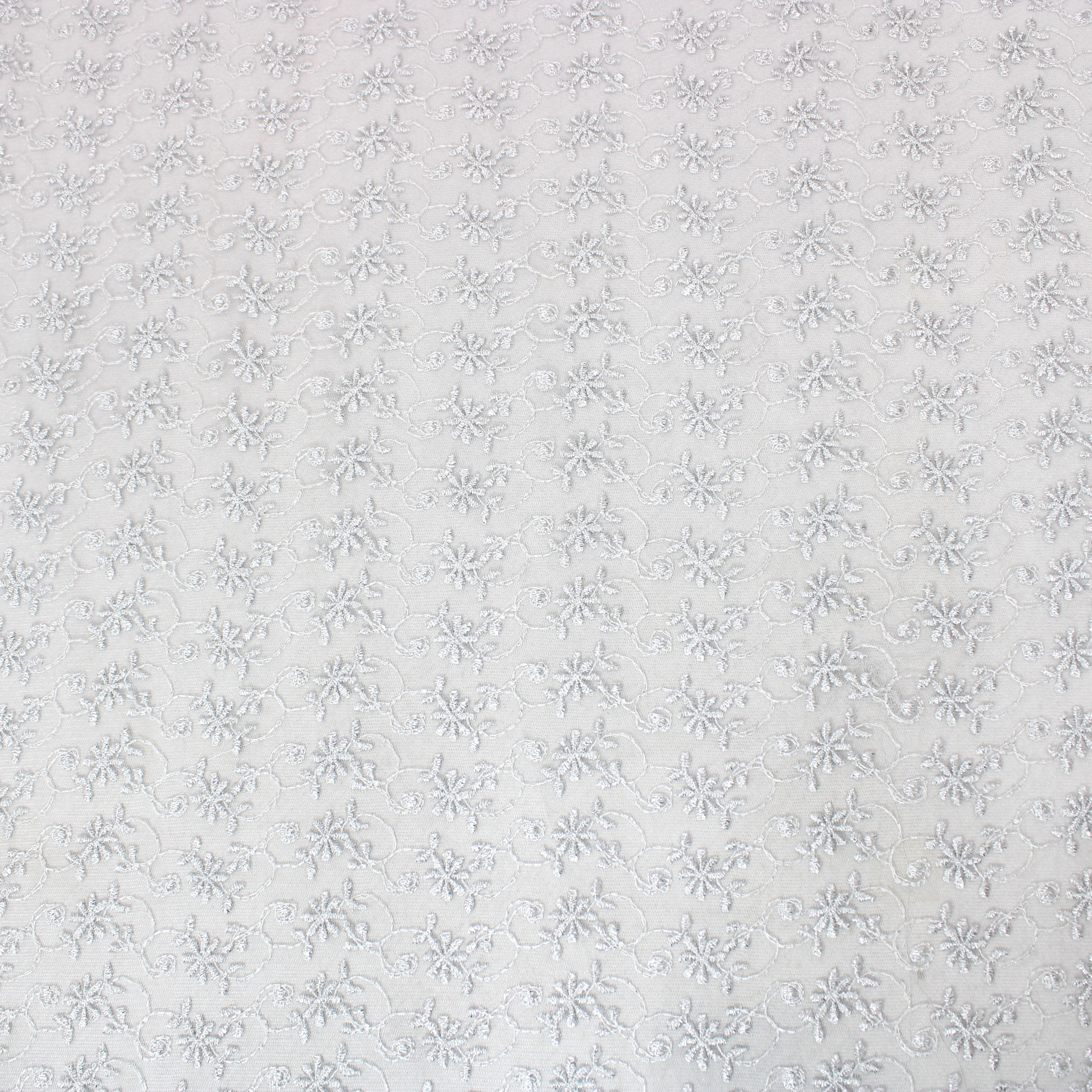 Luxury Sequin Bridal Lace- 'WHITE STAR' - 55" Wide - (Per Metre)
