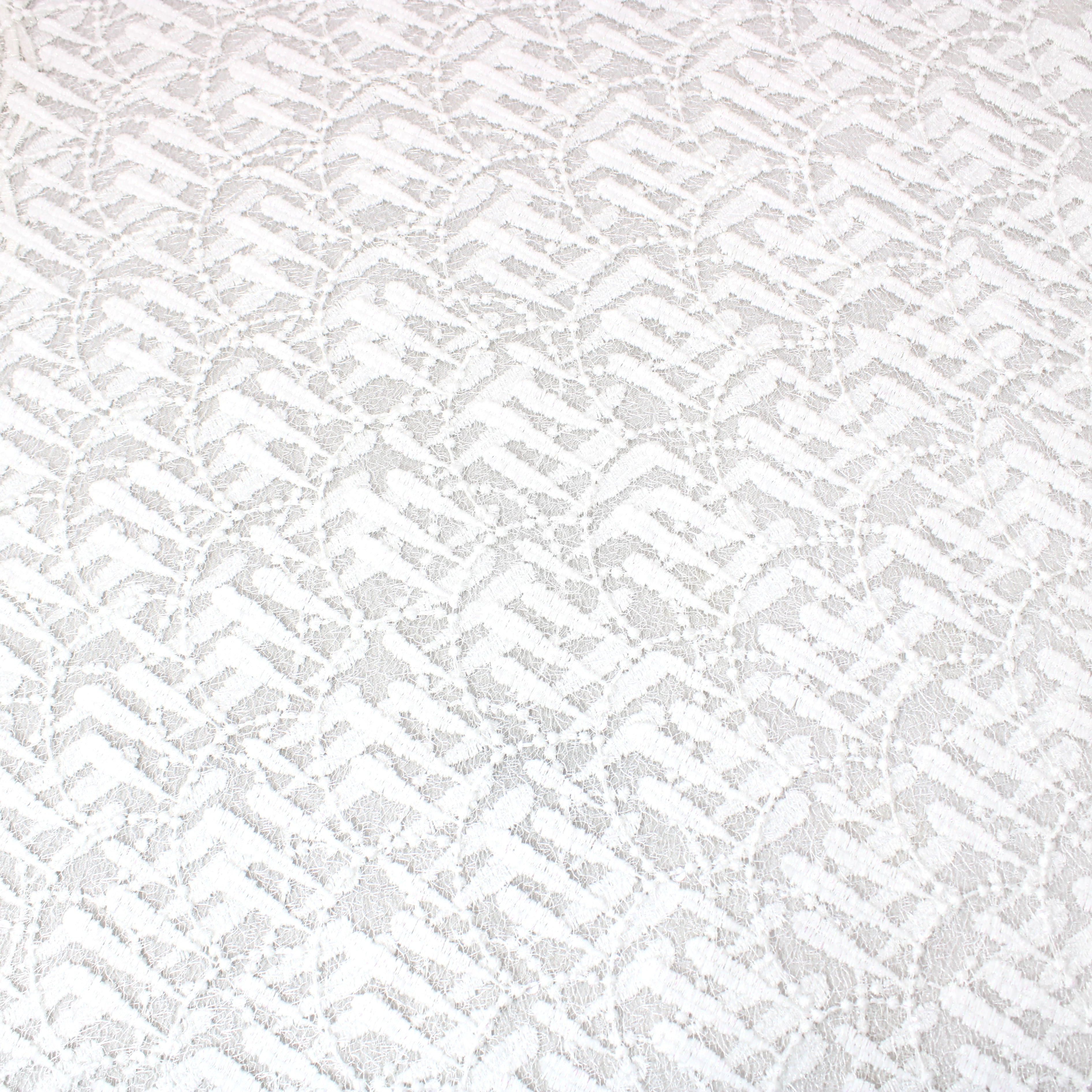 Luxury Sequin Bridal Lace- 'WHITE ' - 55" Wide - (Per Metre)