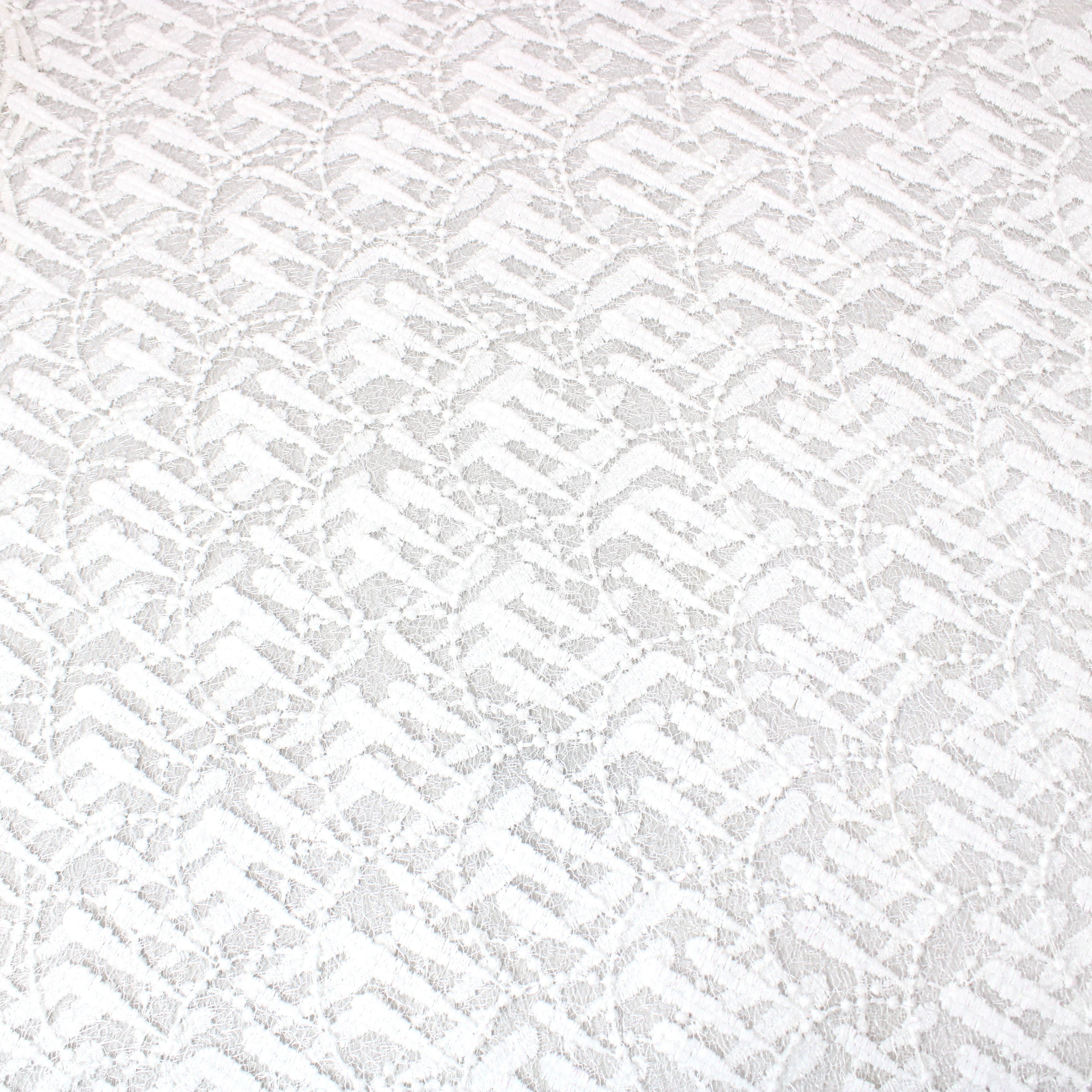 Luxury Sequin Bridal Lace- 'WHITE ' - 55" Wide - (Per Metre)