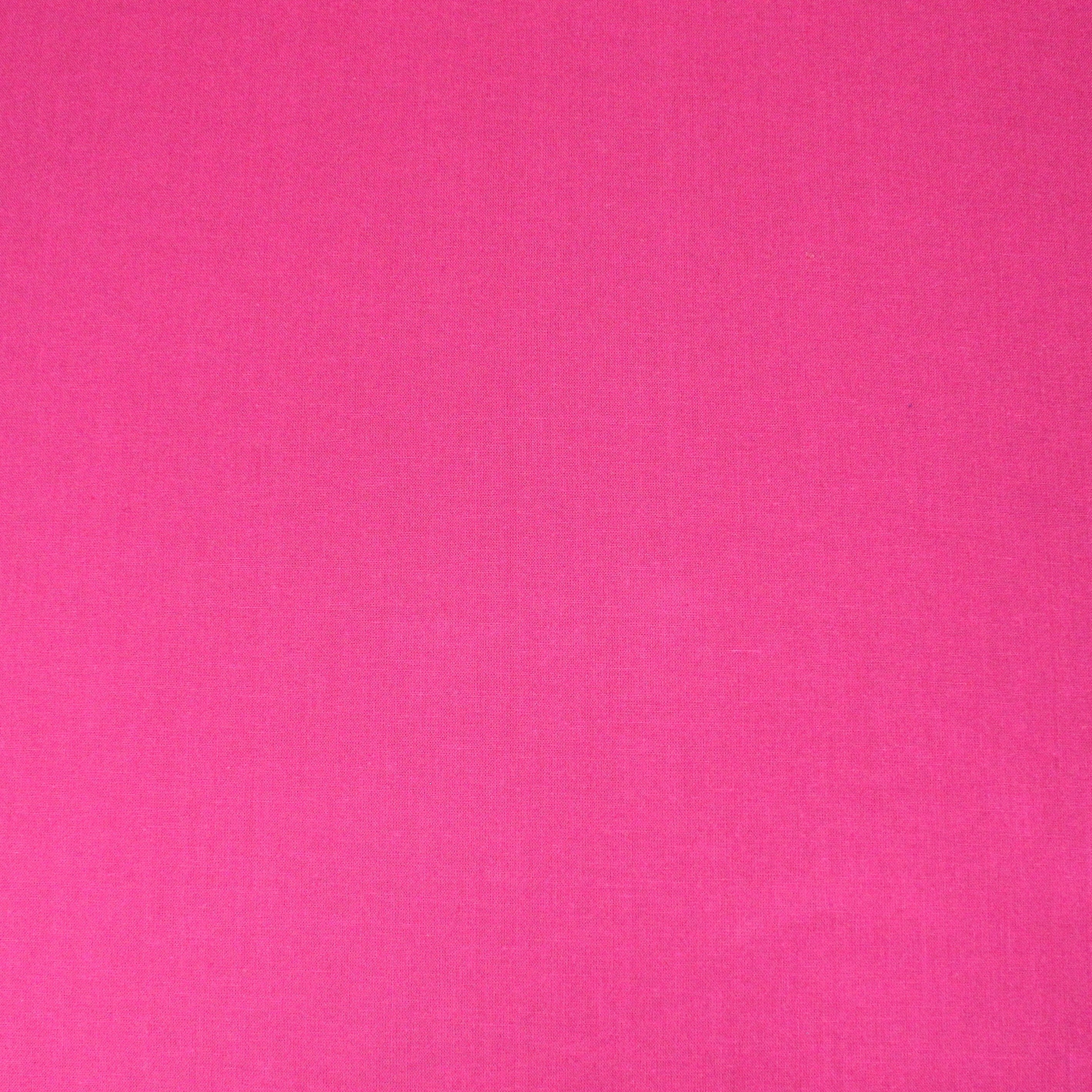 Luxury Plain 100% Cotton - 58" Wide- Pink (Per Metre)