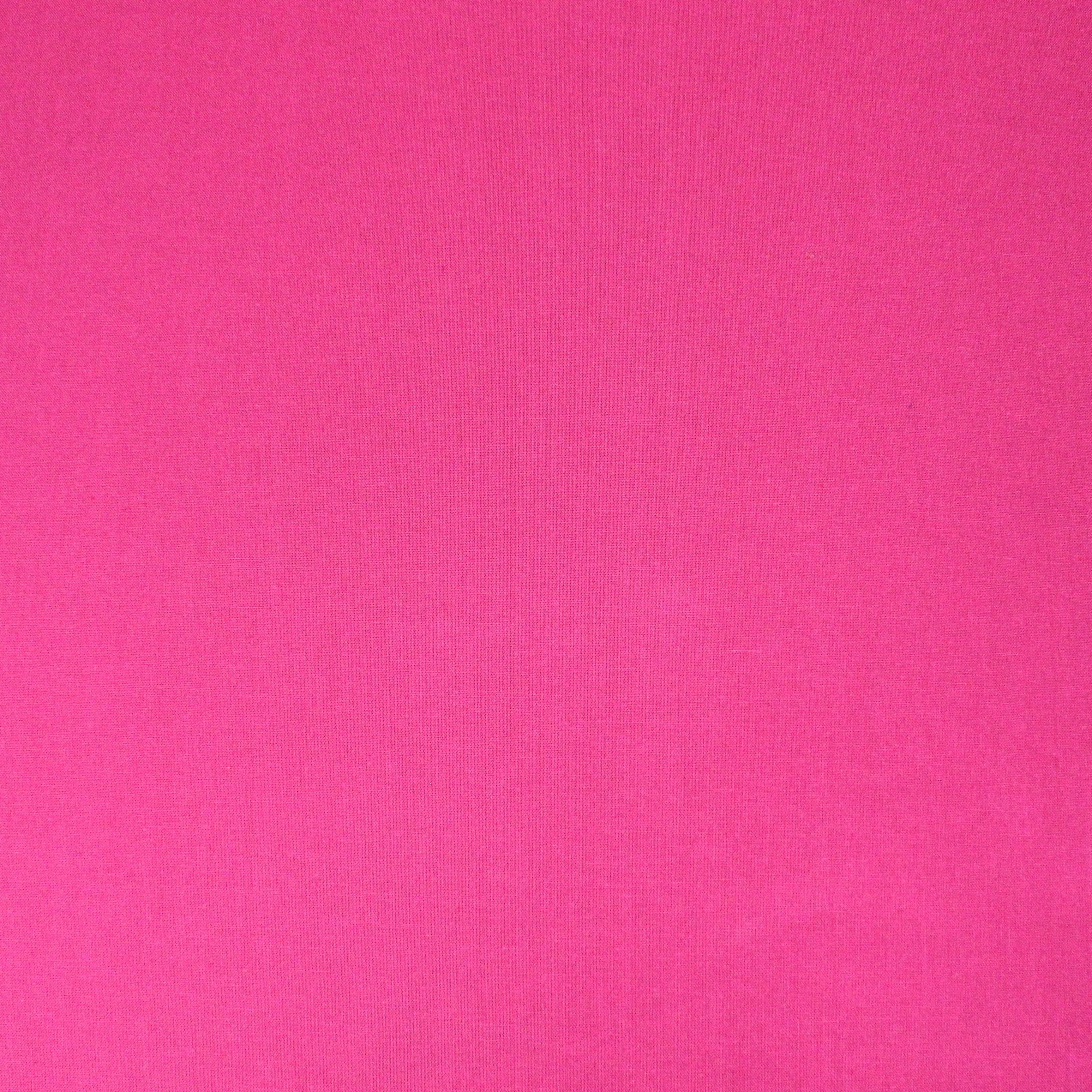 Luxury Plain 100% Cotton - 58" Wide- Pink (Per Metre)