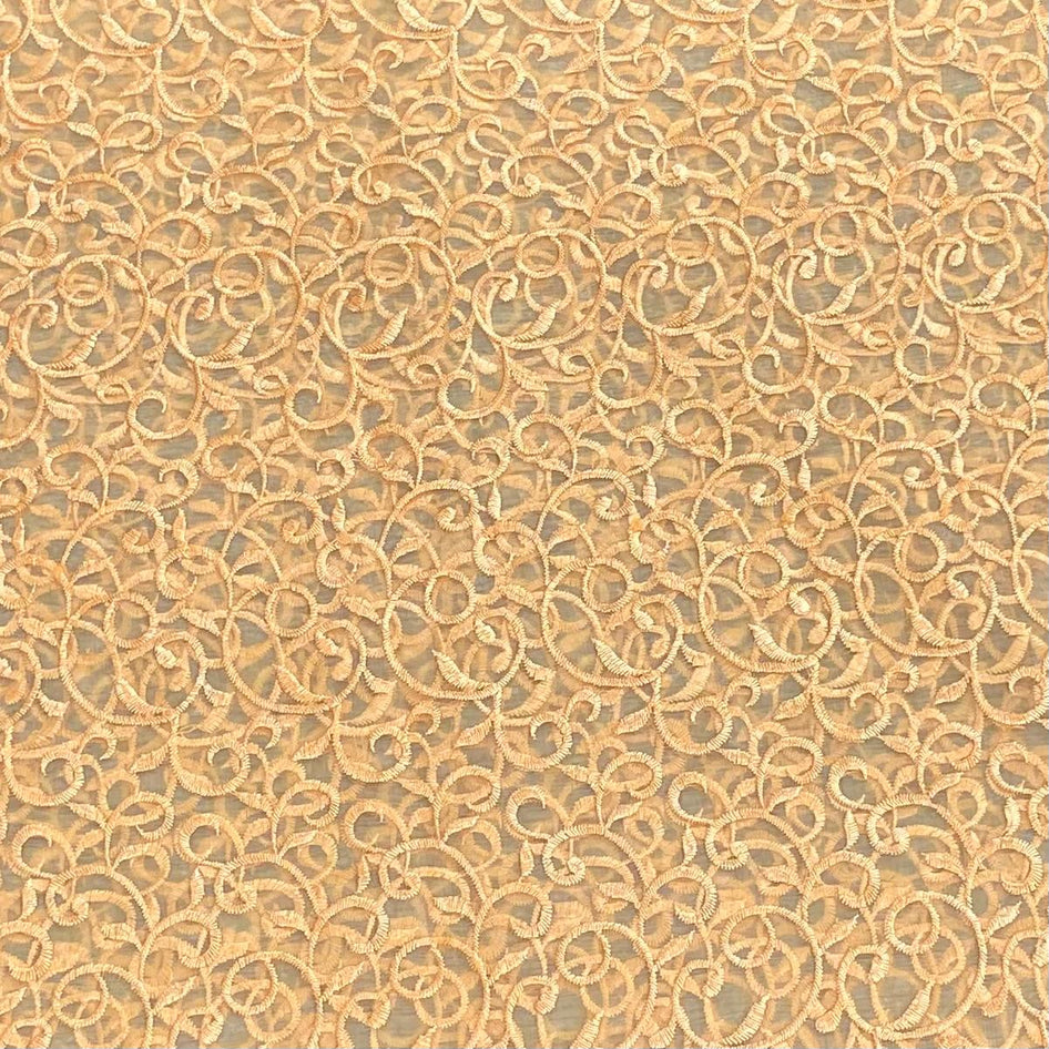 3 Metres Luxurious Embroidery Organza - 55 " Wide  (Gold)