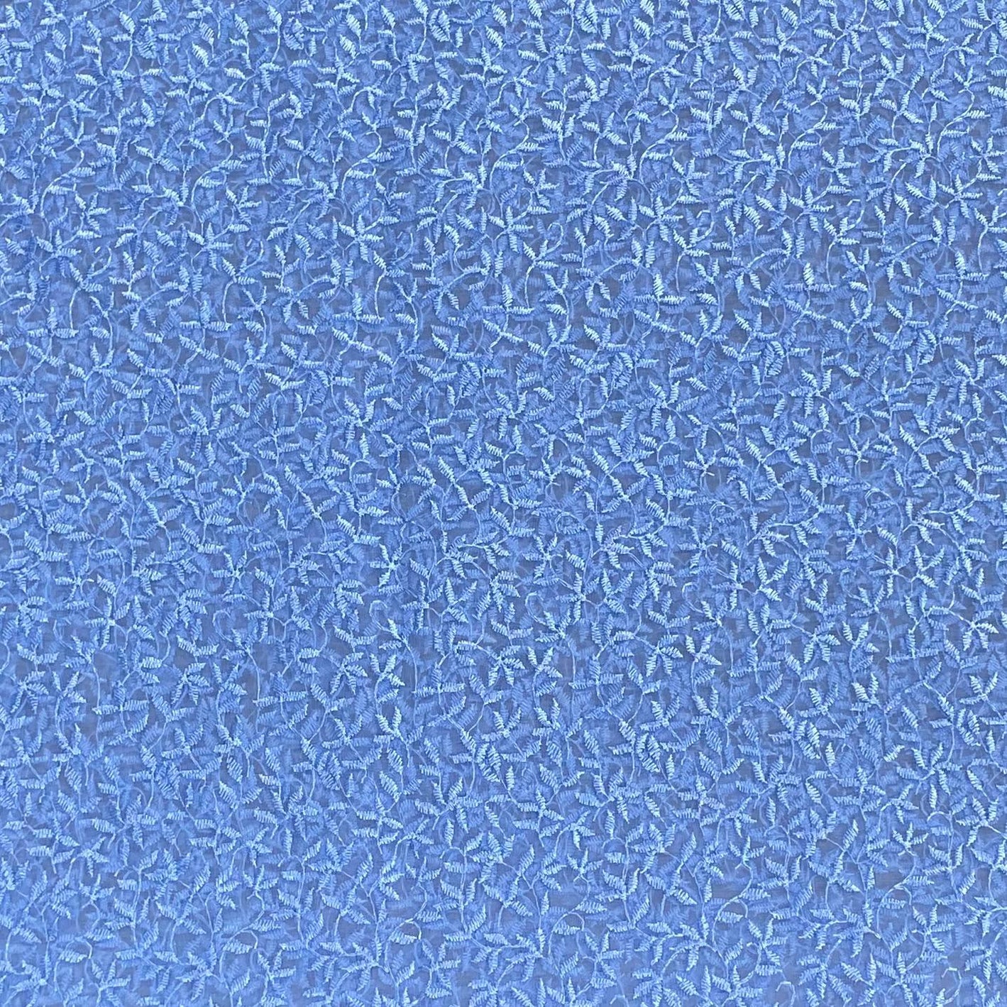 3 Metres Luxurious Embroidery Organza - 55 " Wide  (Blue)