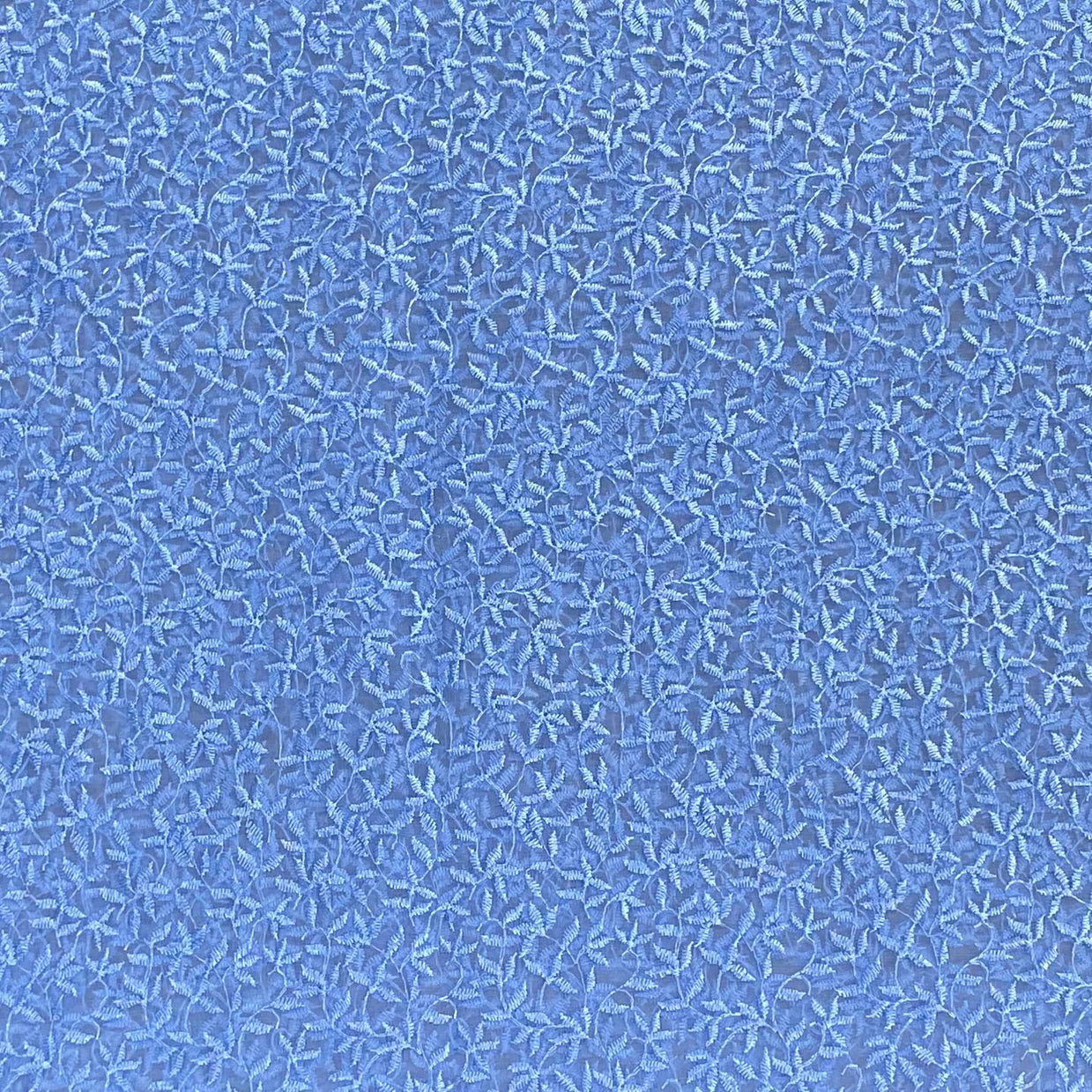 3 Metres Luxurious Embroidery Organza - 55 " Wide  (Blue)