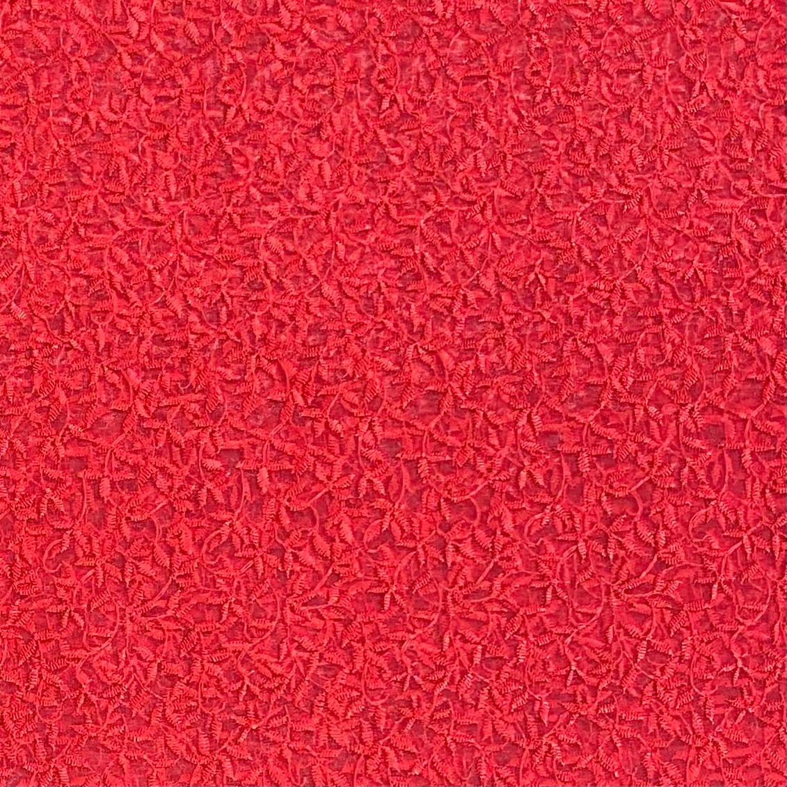 3 Metres Luxurious Embroidery Organza - 55 " Wide  (Red)
