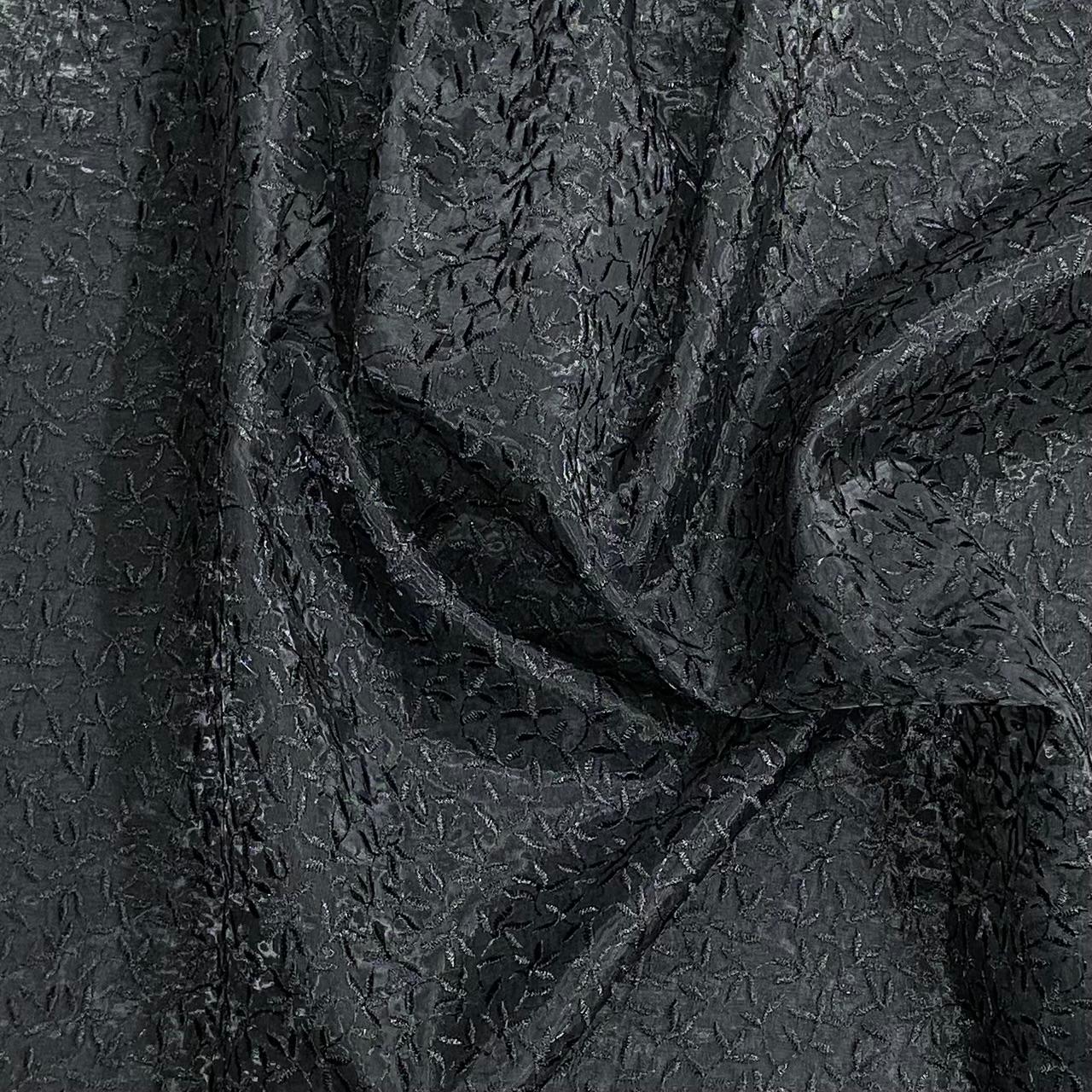 3 Metres Luxurious Embroidery Organza - 55 " Wide  (White)