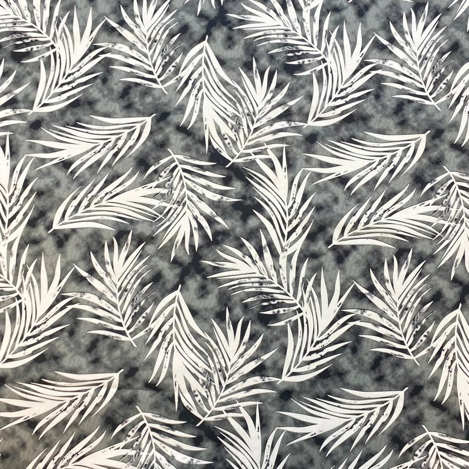 3 Metre Printed Cotton drill 100% Cotton, 'Charcoal', 60" Wide