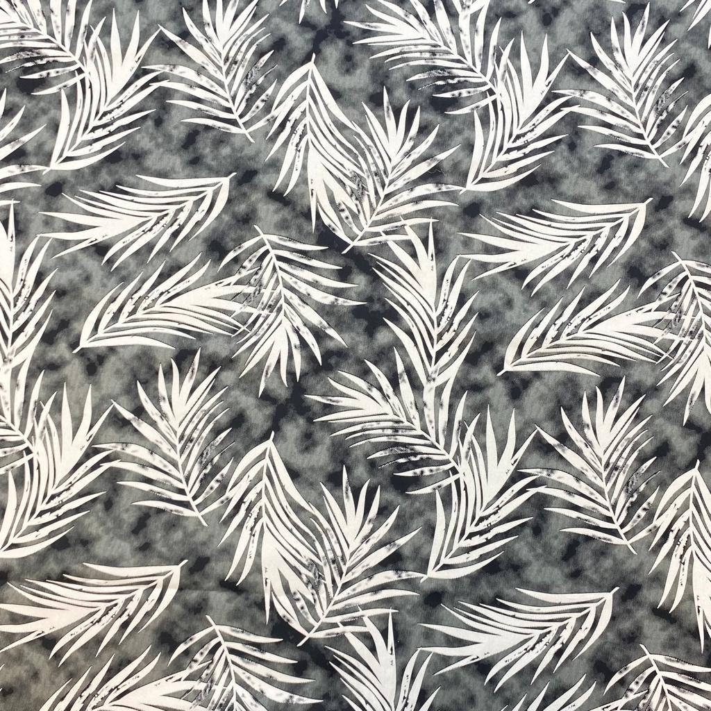 3 Metre Printed Cotton drill 100% Cotton, 'Charcoal', 60" Wide