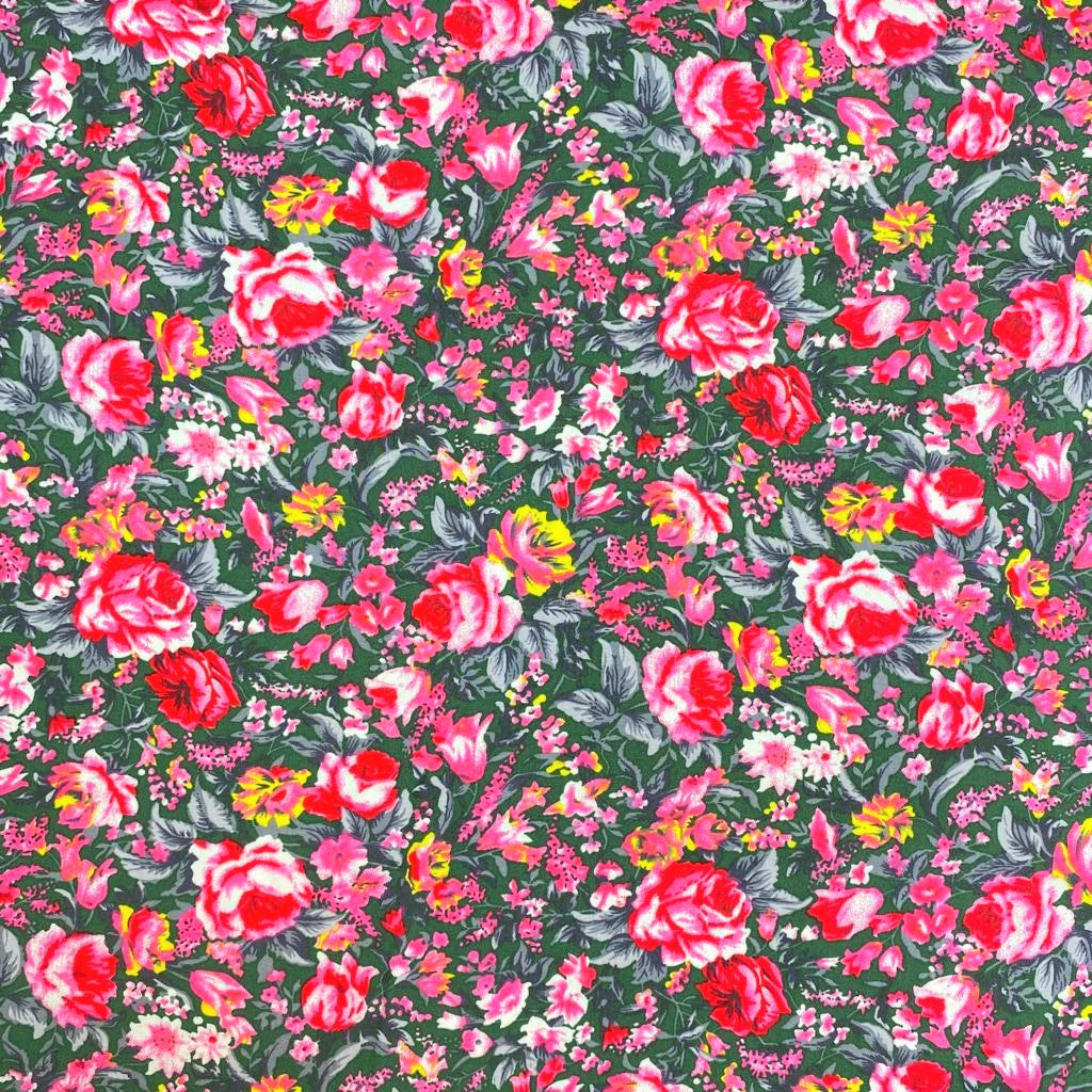 3 Metre Cotton Feel Printed Viscose, 'Pine' - 55" Wide