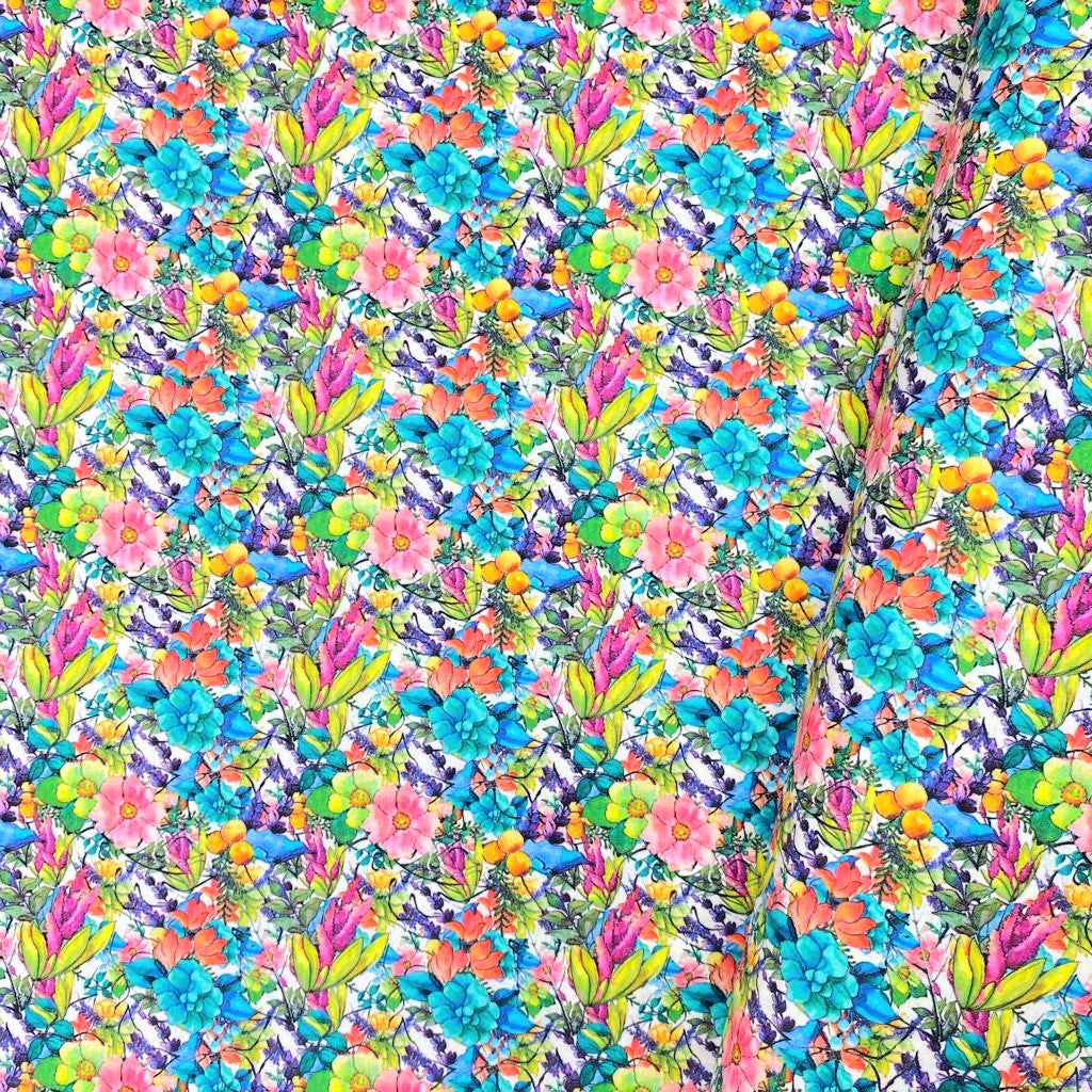 Per Metre Premium quality Digital Cotton, 'Multi-Colour' - 45" Wide