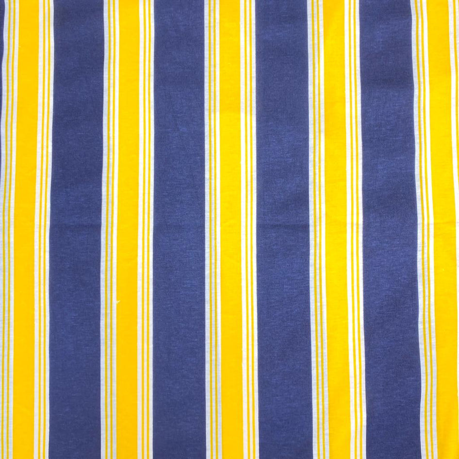 3 Metres Premium quality Cotton Jersey, 'Navy & Yellow' - 58" Wide