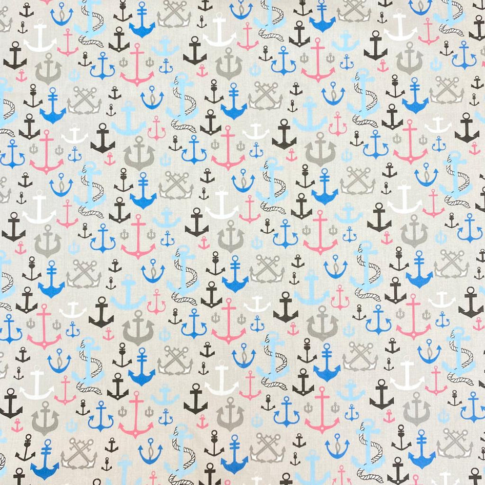 3 Metre Printed Organic Cotton, 'Grey' - 45" Wide