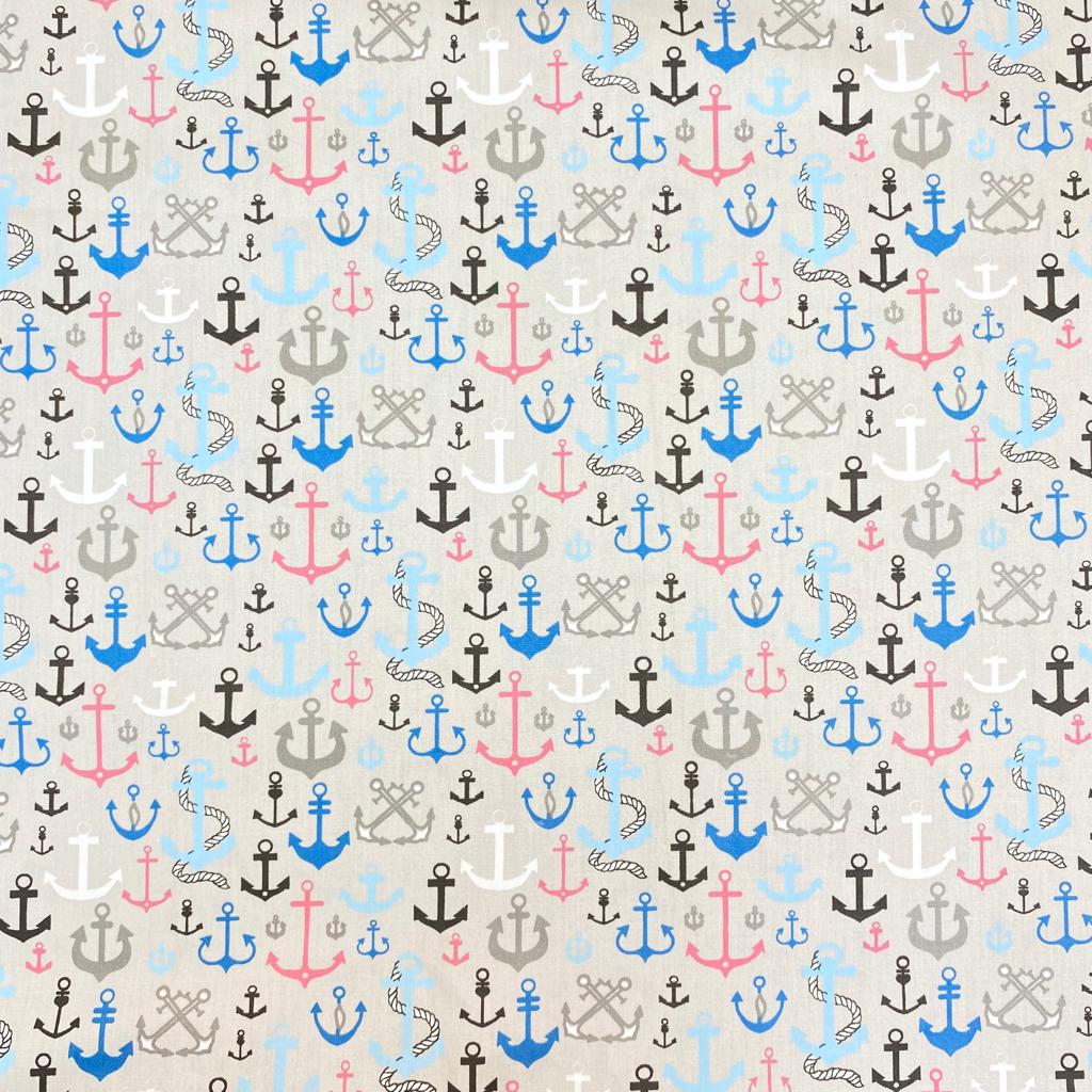 3 Metre Printed Organic Cotton, 'Grey' - 45" Wide