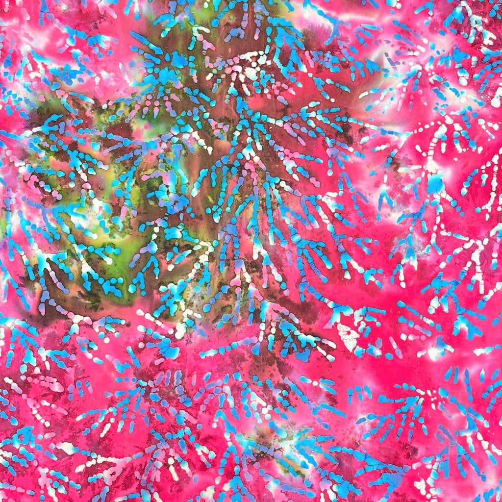 3 Metres Hand Printed Bali Batik, 'Cerise' - 45" Wide