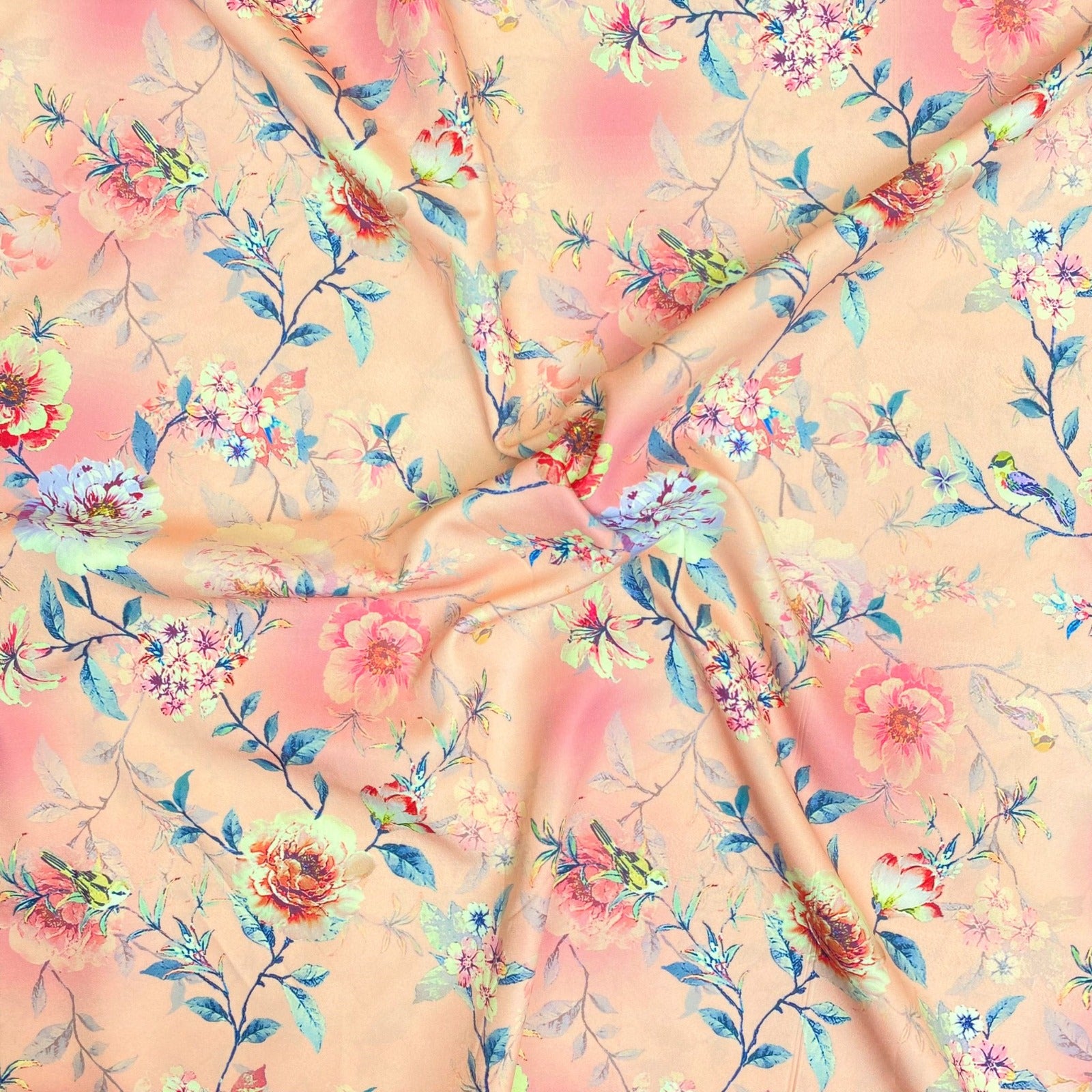 3 Metres, Printed Luxury Crepe, 'Sunset' - 45" Wide