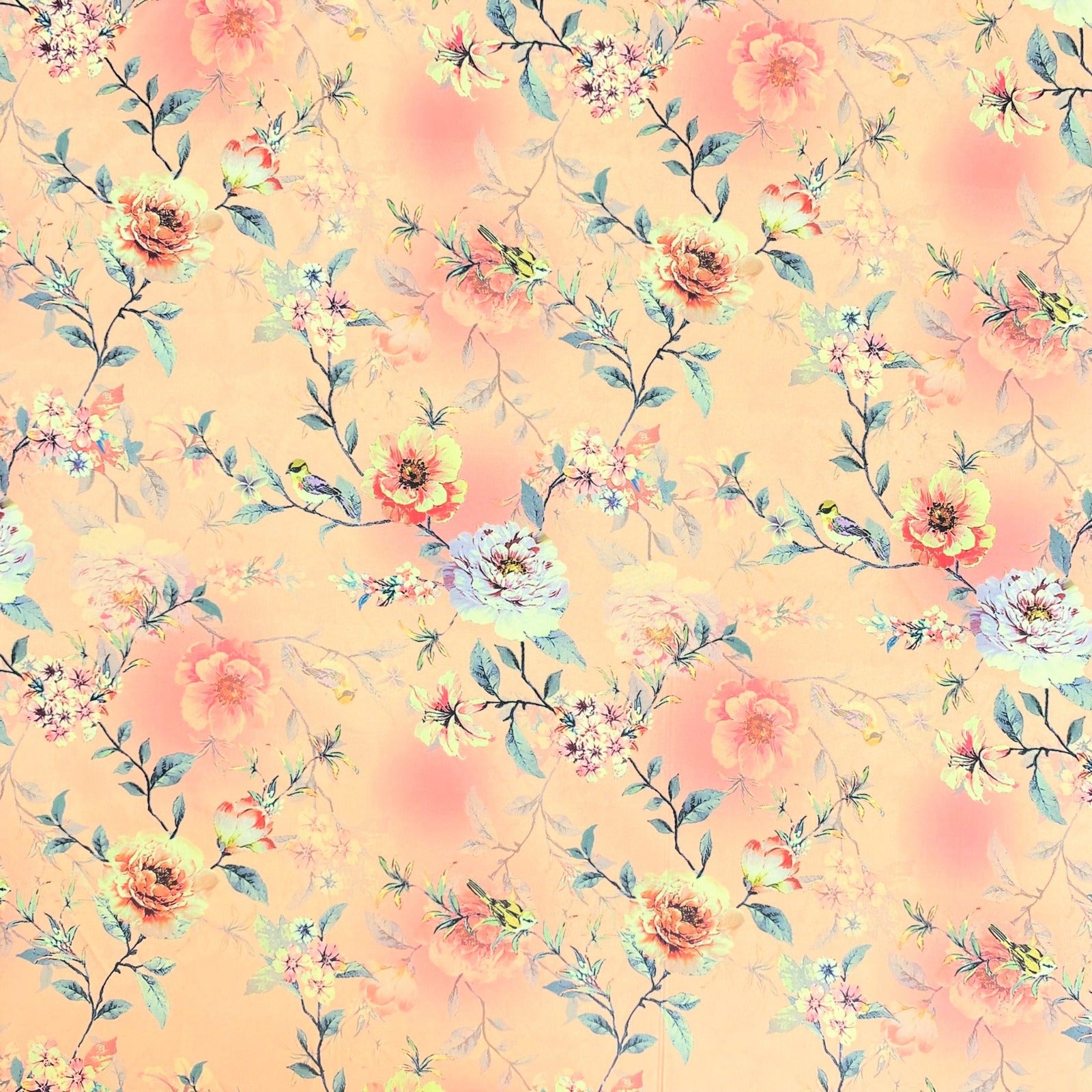 3 Metres, Printed Luxury Crepe, 'Sunset' - 45" Wide