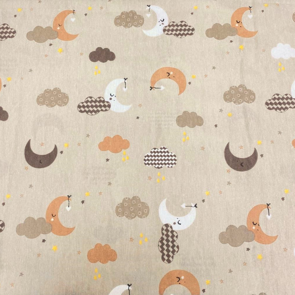 3 Metres, Cotton Sheeting, 'Raindrops' - 90" Wide