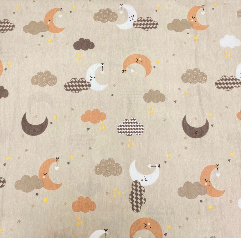 3 Metres, Cotton Sheeting, 'Raindrops' - 90" Wide