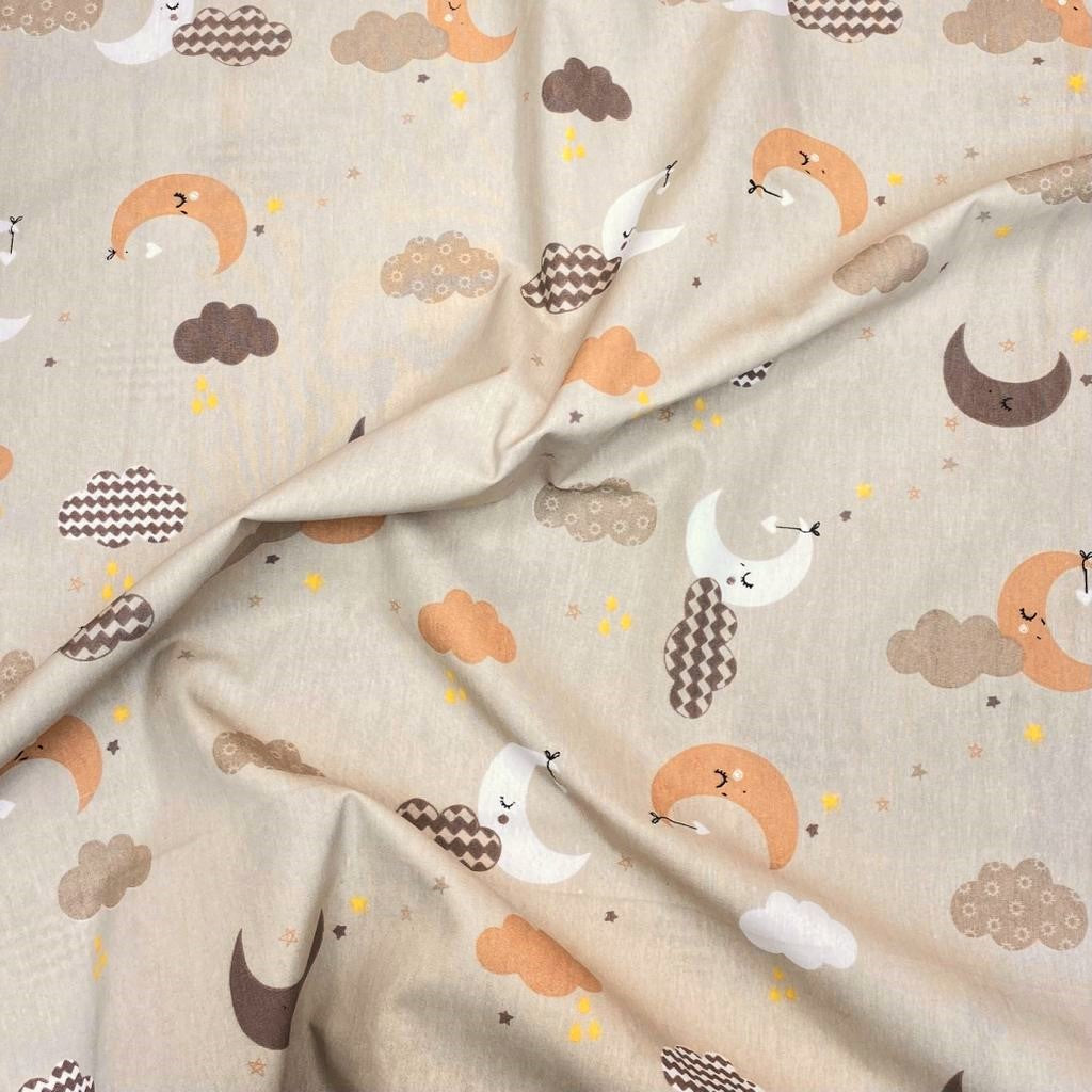 3 Metres, Cotton Sheeting, 'Raindrops' - 90" Wide