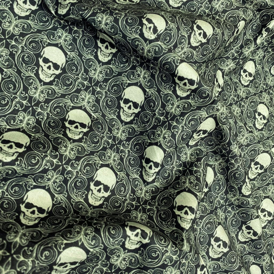 Halloween Themed Cotton, 'Grey' - 45" Wide