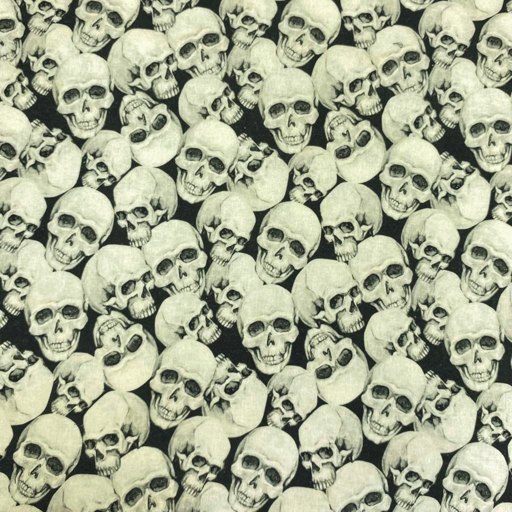Halloween Themed Cotton, 'Skull' - 45" Wide