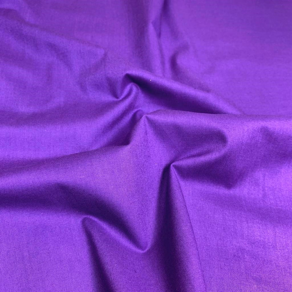 Per Metre, Plain Cotton Poplin, 'Purple' - 43" Wide