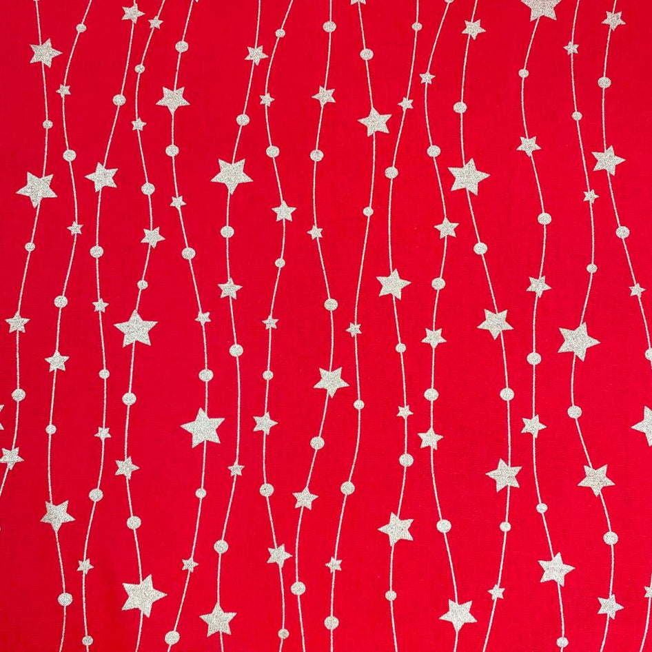 Printed Christmas Cotton, 'Stars' - 45" Wide