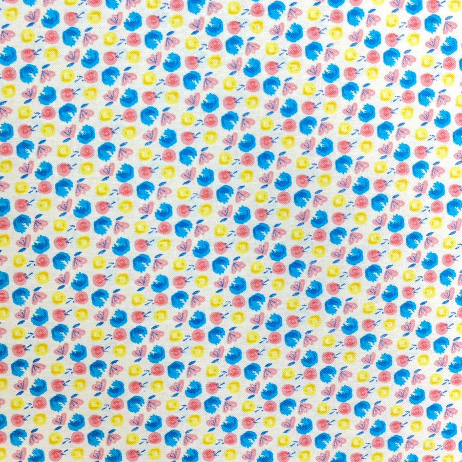 3 Metres Printed Cotton , 'Flowers' - 45" Wide