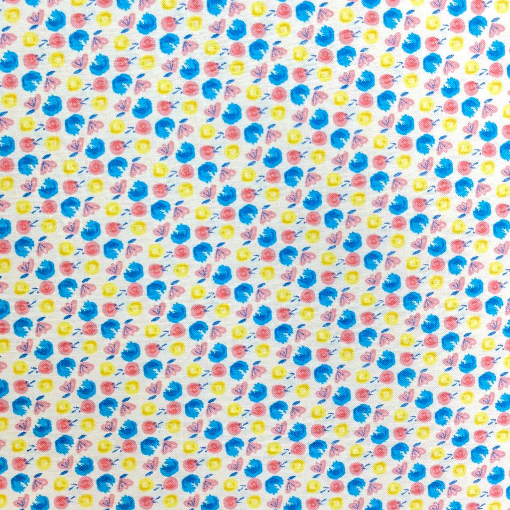 3 Metres Printed Cotton , 'Flowers' - 45" Wide