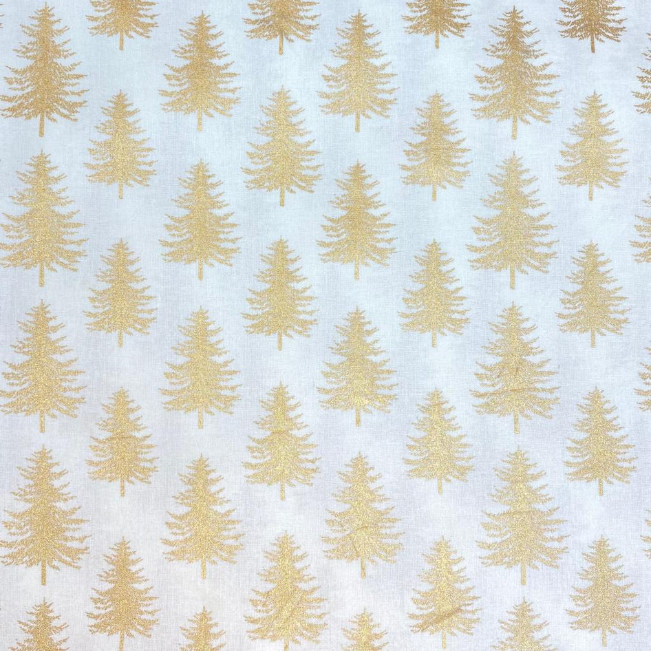 Printed Christmas Cotton, 'Christmas White' - 45" Wide